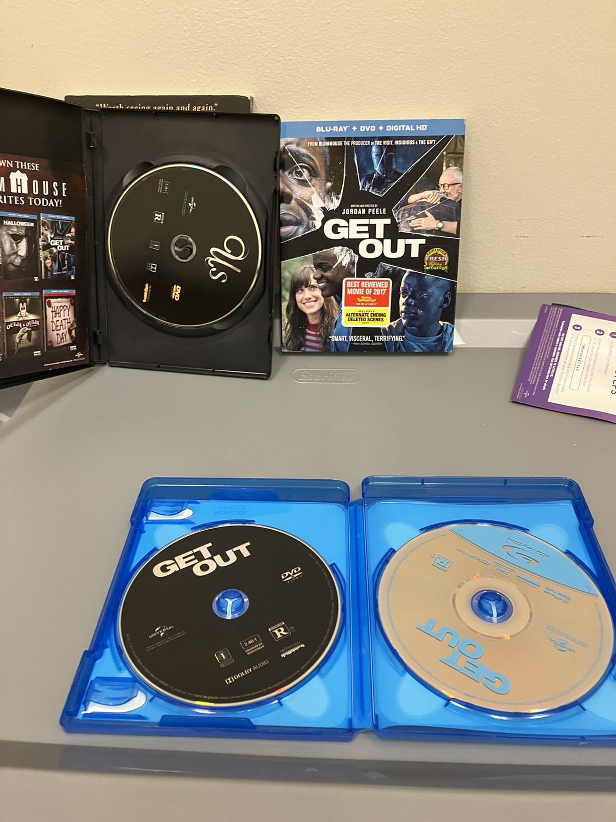 Jordan Peele Horror Collection Get Out BluRay And Us DVD