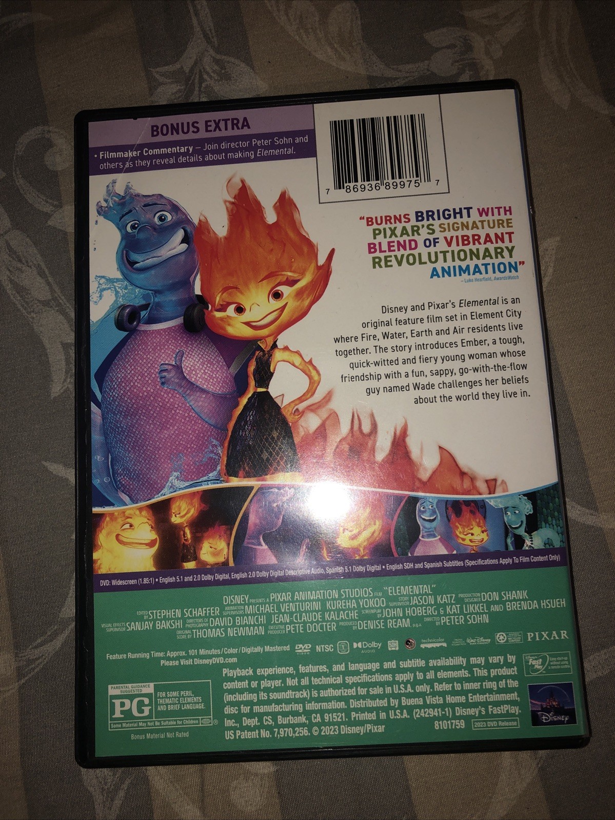 Pixar’s Elemental (DVD, 2023)