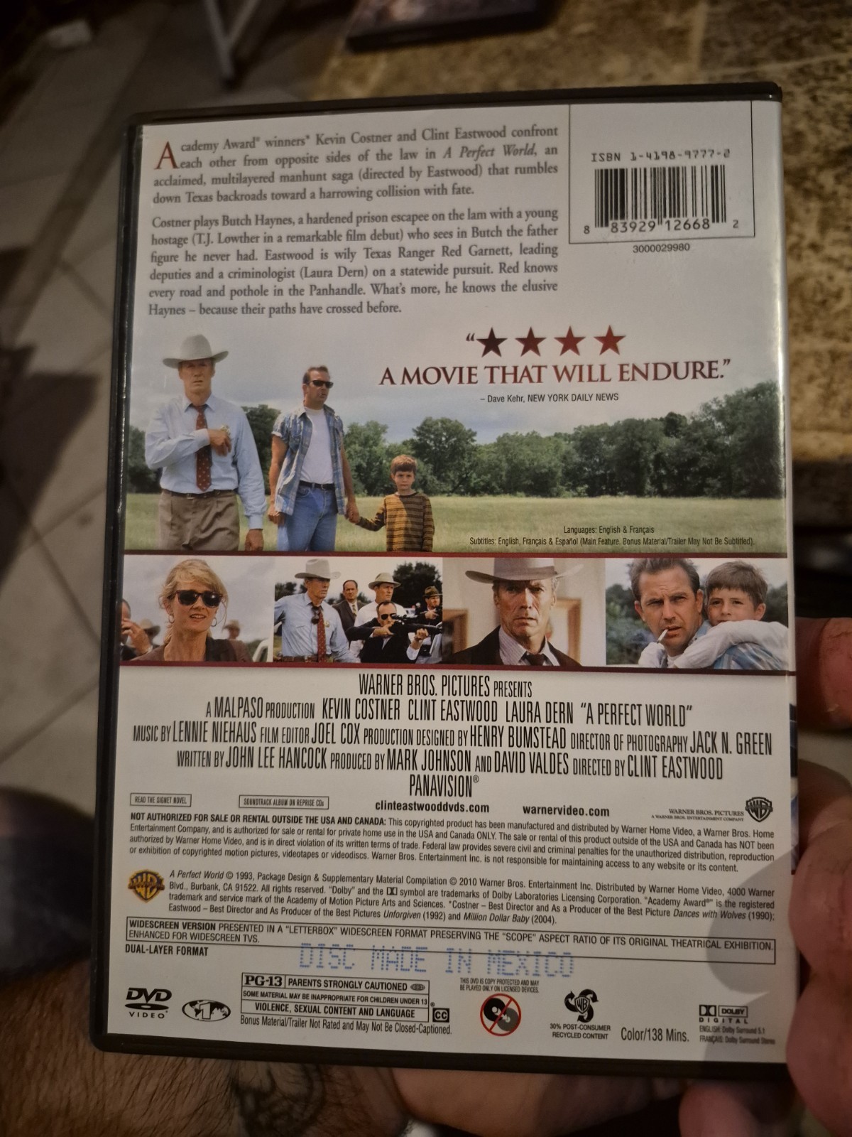 A Perfect World (DVD, 1993) Super Super Rare