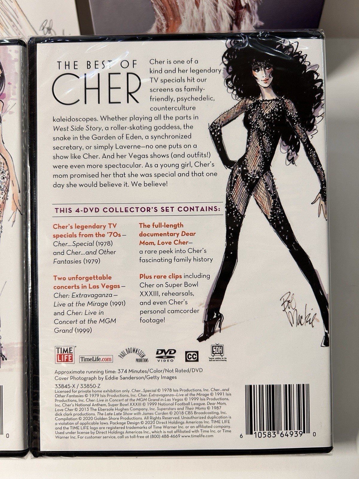 The Best of CHER DVD 9-Disc Collector’s Box Set w Wardrobe Sketch Book Time Life