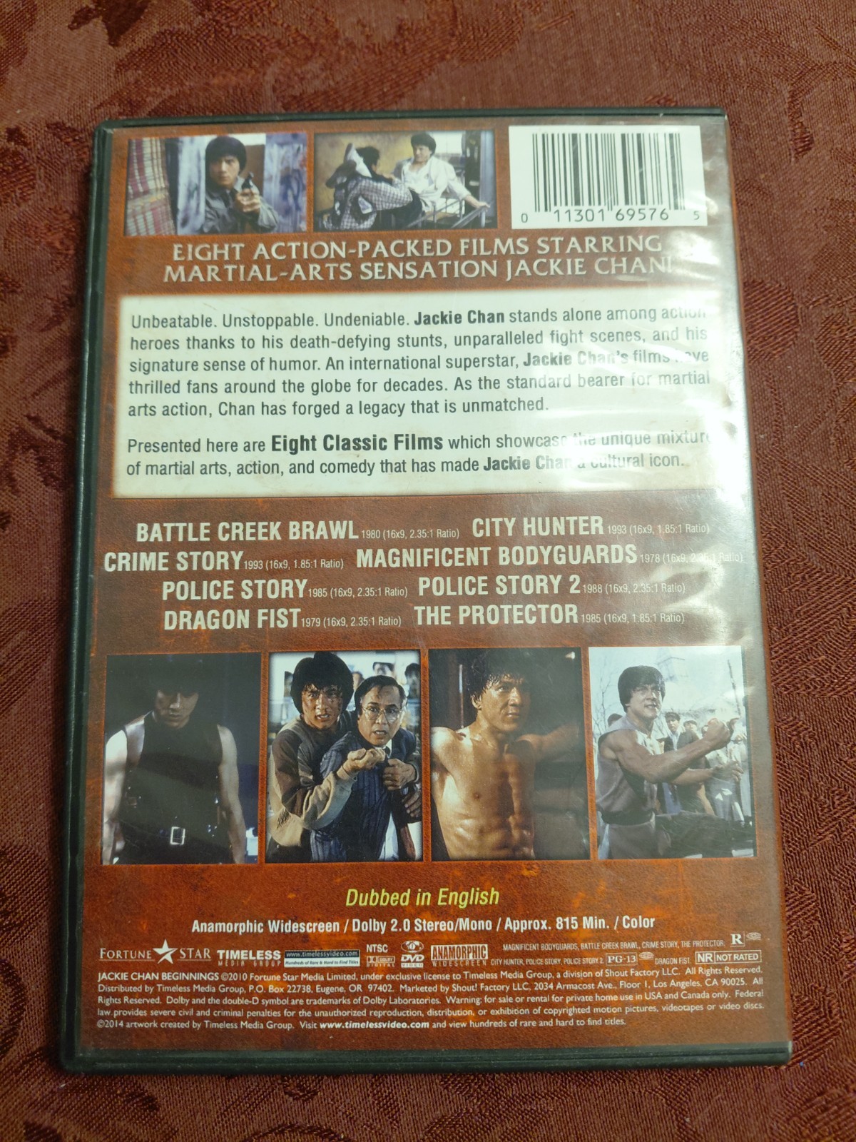 Jackie Chan Eight Film Collection DVD 2010 Action Martial Arts 8 Movie Set
