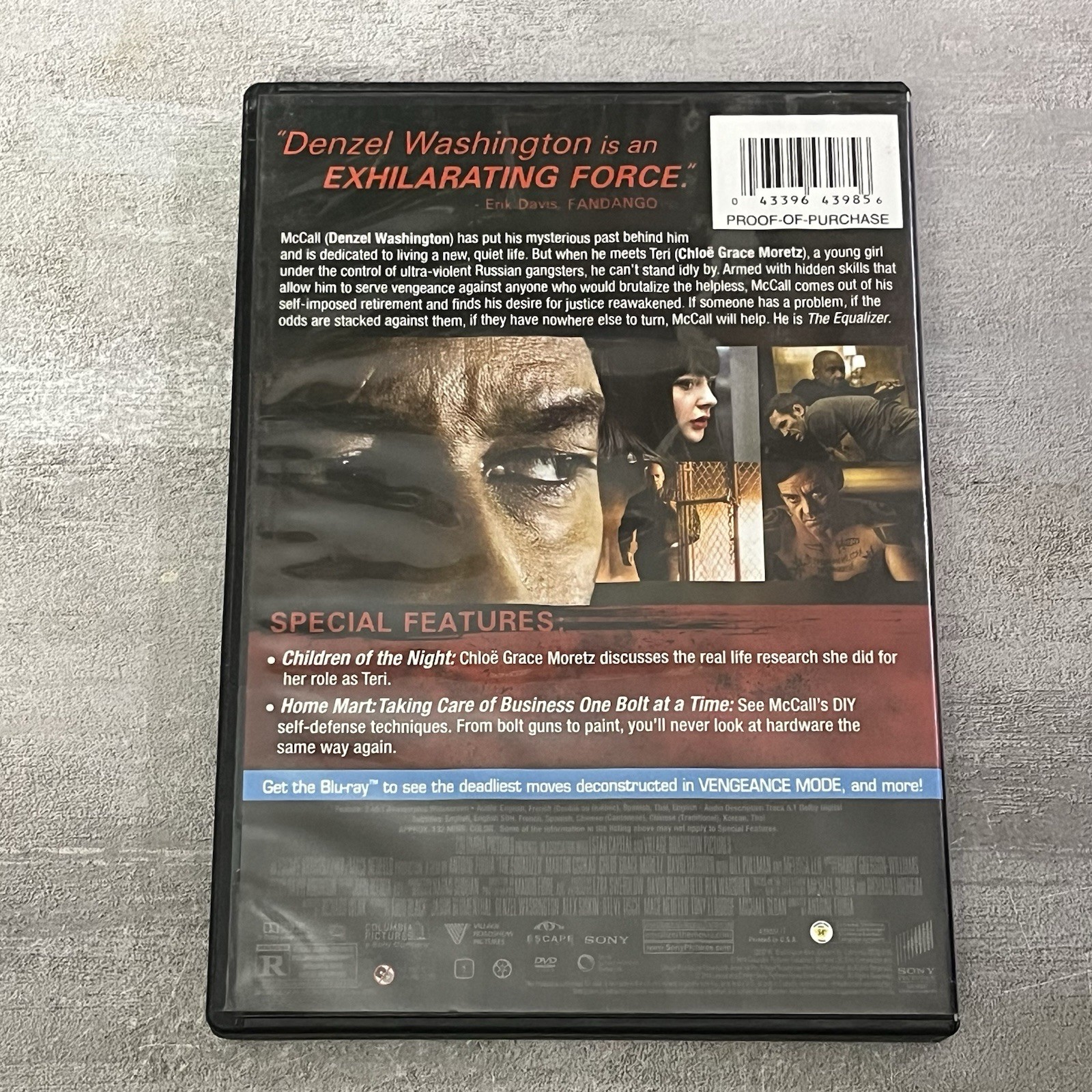 The Equalizer (DVD 2014) Denzel Washington, Antoine Fuqua • Action Thriller ••
