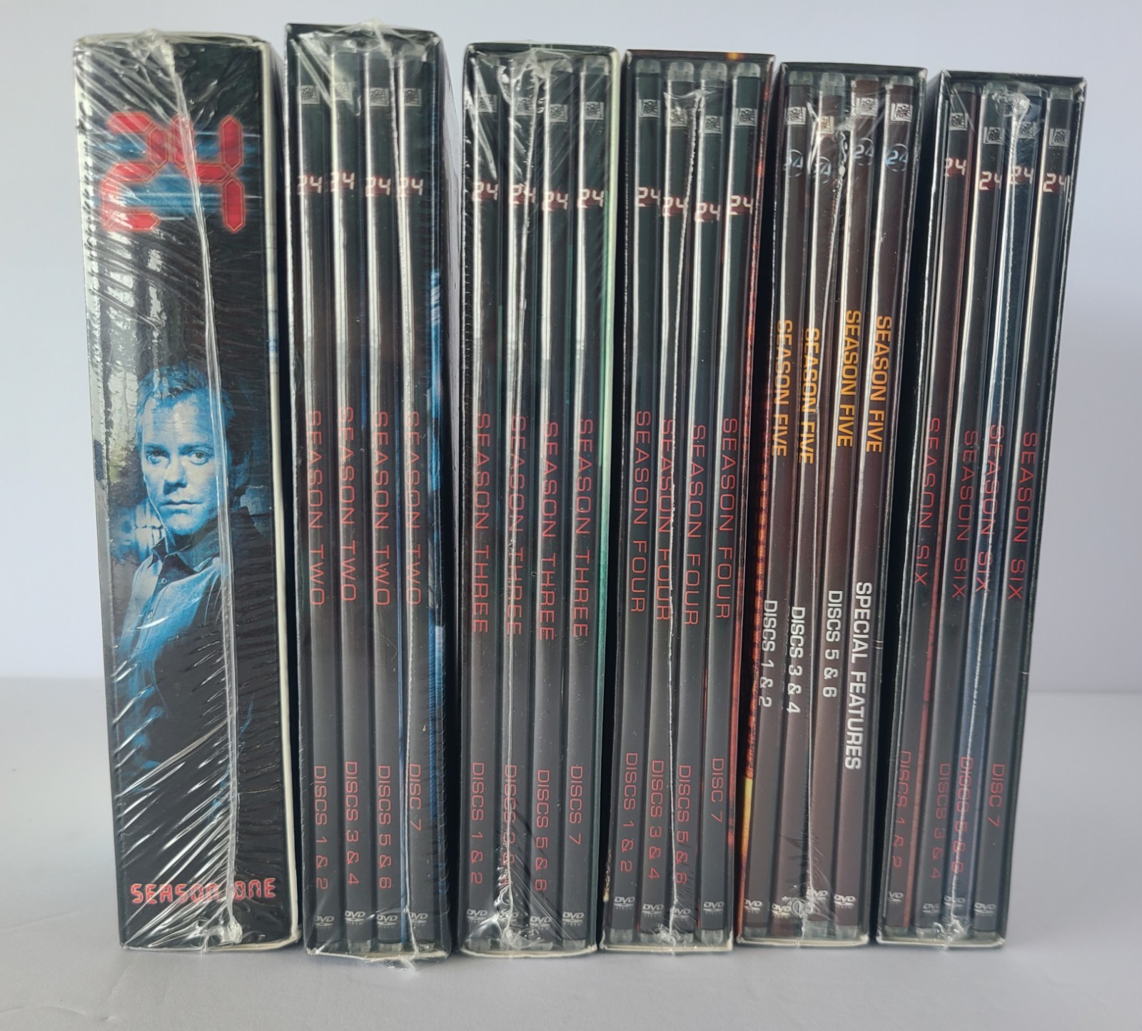 24 Complete Seasons 1-6 DVD Box Set Lot Factory Sealed Kiefer Sutherland