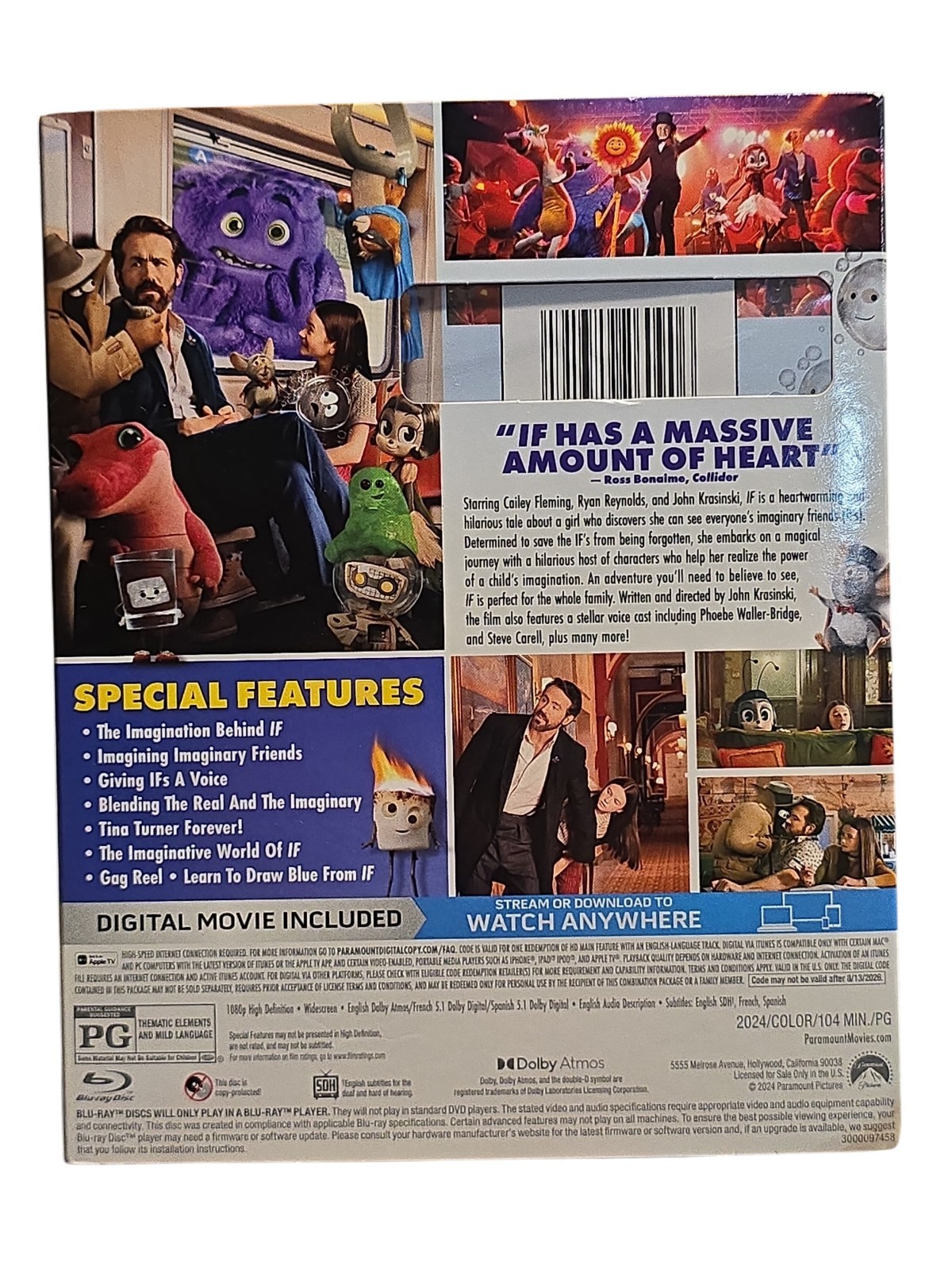 IF – Blu-ray + Digital Code New FREE SHIPPING Ryan Reynolds