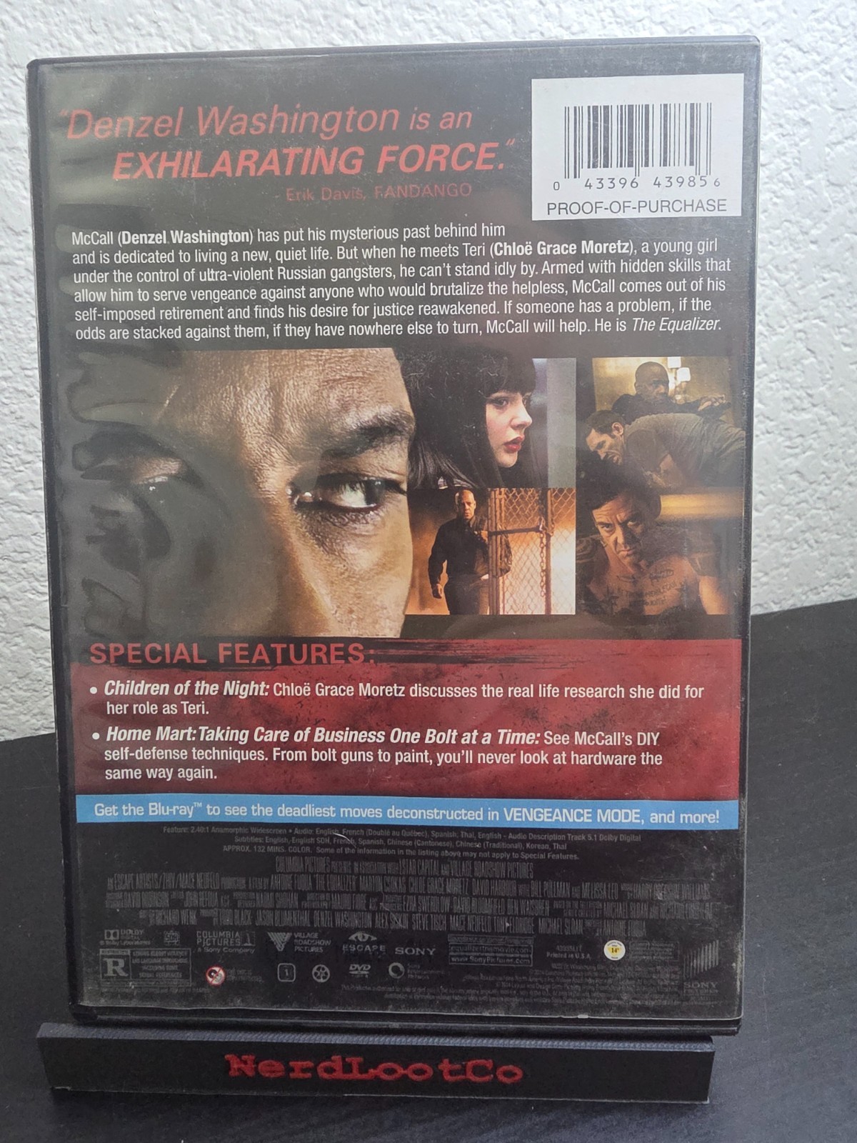 The Equalizer DVD Denzel Washington Antoine Fuqua Action Thriller Film VG