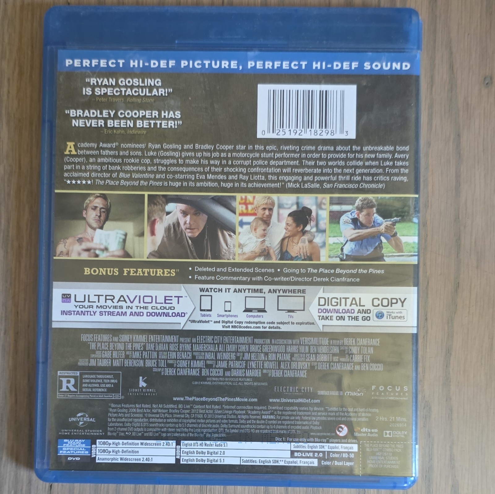 Focus Features The Place Beyond the Pines Blu-ray+DVD+UV, R Eng/Span 2.40:1