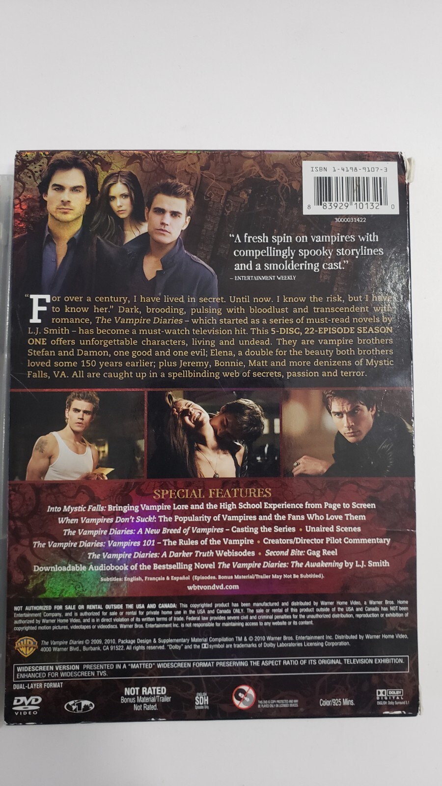The Vampire Diaries: The Complete First Season (DVD, 2009)