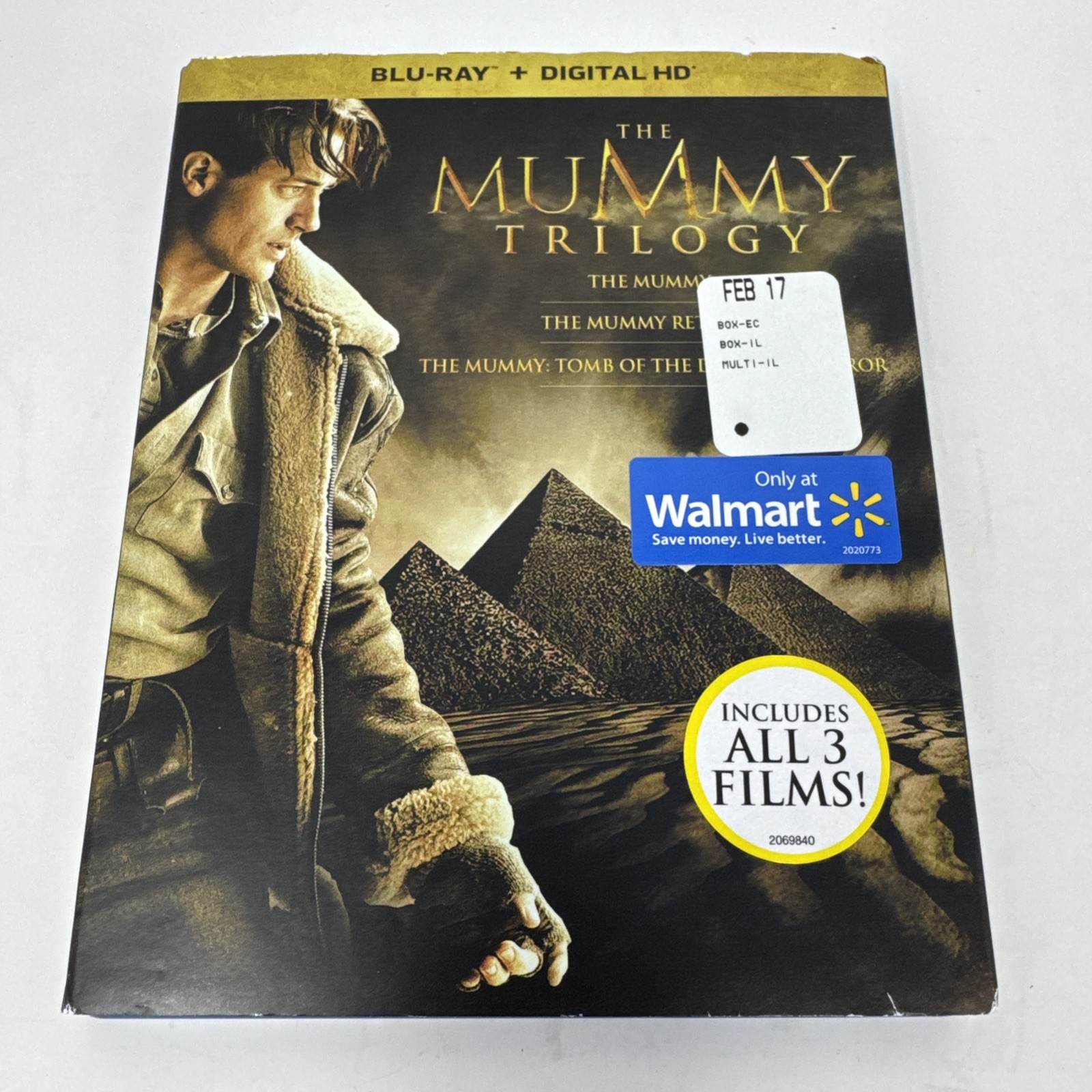 The Mummy Trilogy Blu-ray with Slipcover All 3 Movies +Extras Tested