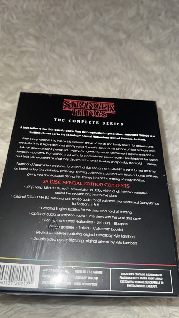 Stranger Things The Complete Series 4K UHD HDR Limited Edition Box Set 5 Discs