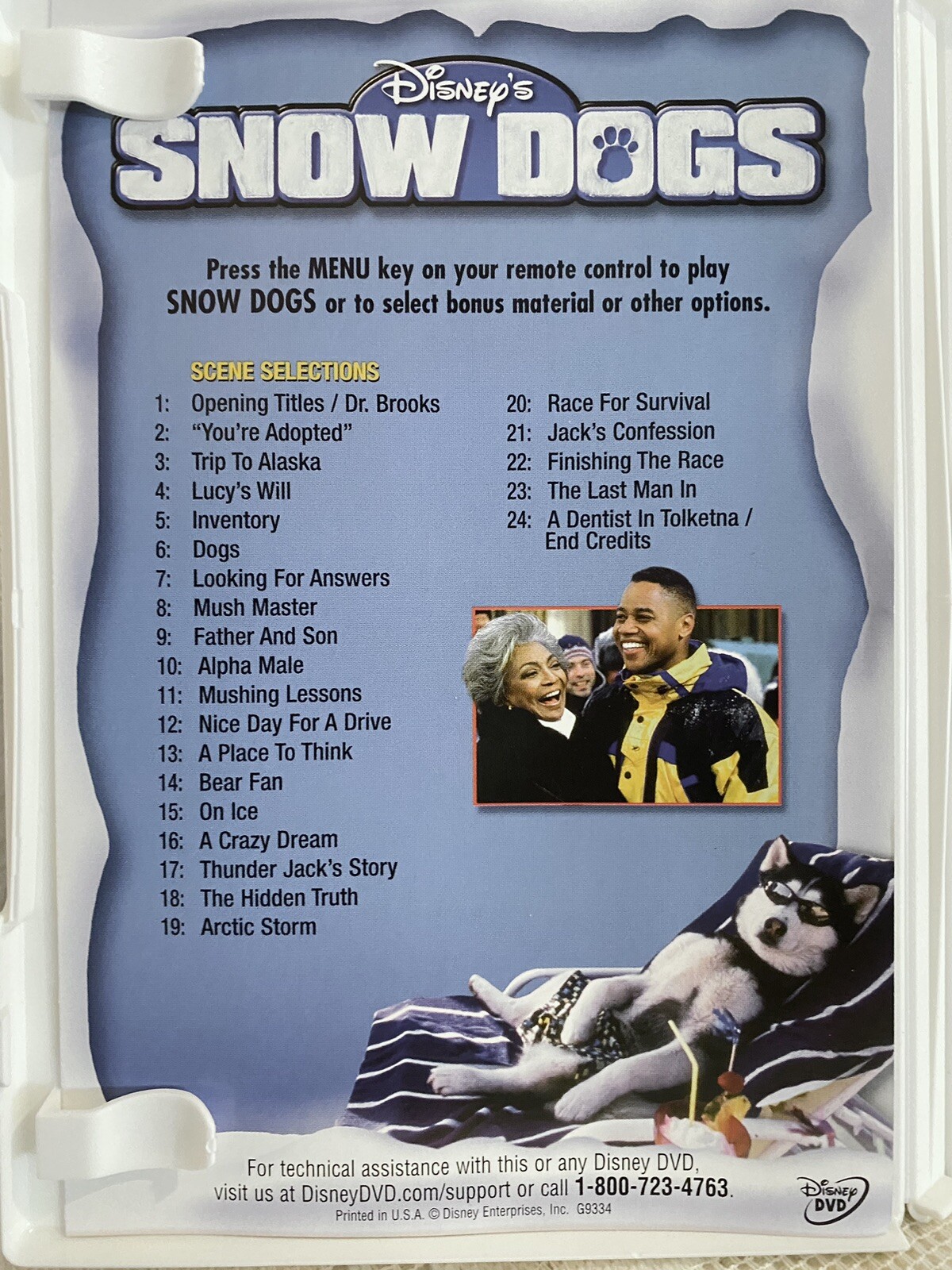 Disney’s Snow Dogs (DVD) ~ Fullscreen 1.33:1 ~ Cuba Gooding Jr & James Coburn