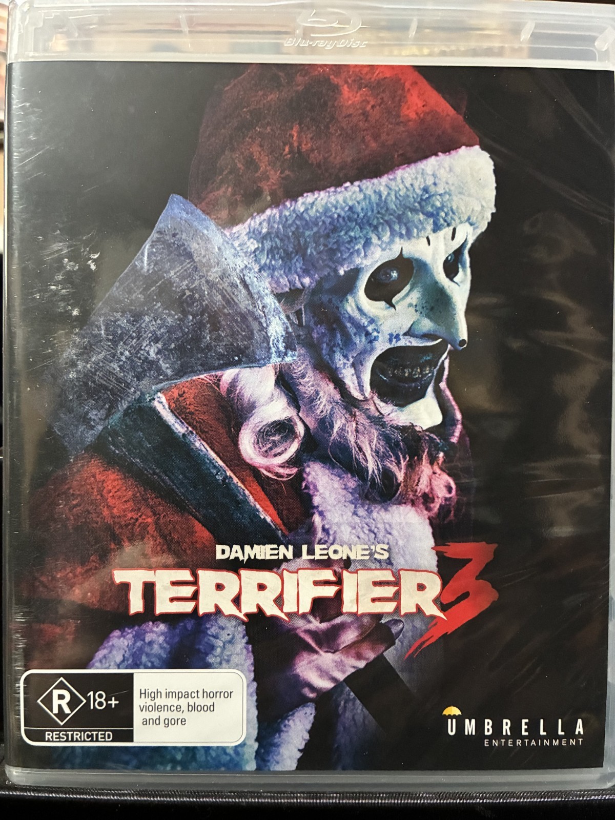 Terrifier 3 (Blu-ray) Umbrella Entertainment -Region Free – U.S Compatible NEW