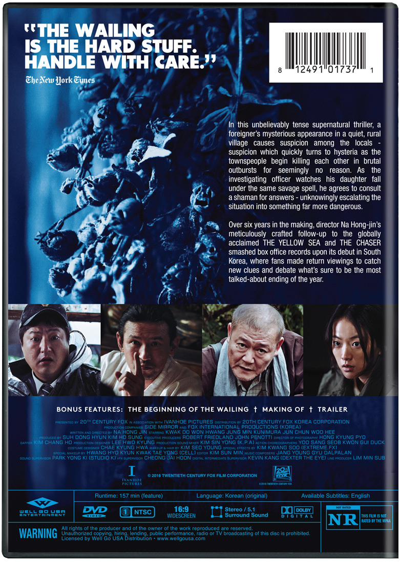 The Wailing (DVD,2016)(WGU01737D)Horror, Kwak Do Won, NR, Korean w/ English Sub
