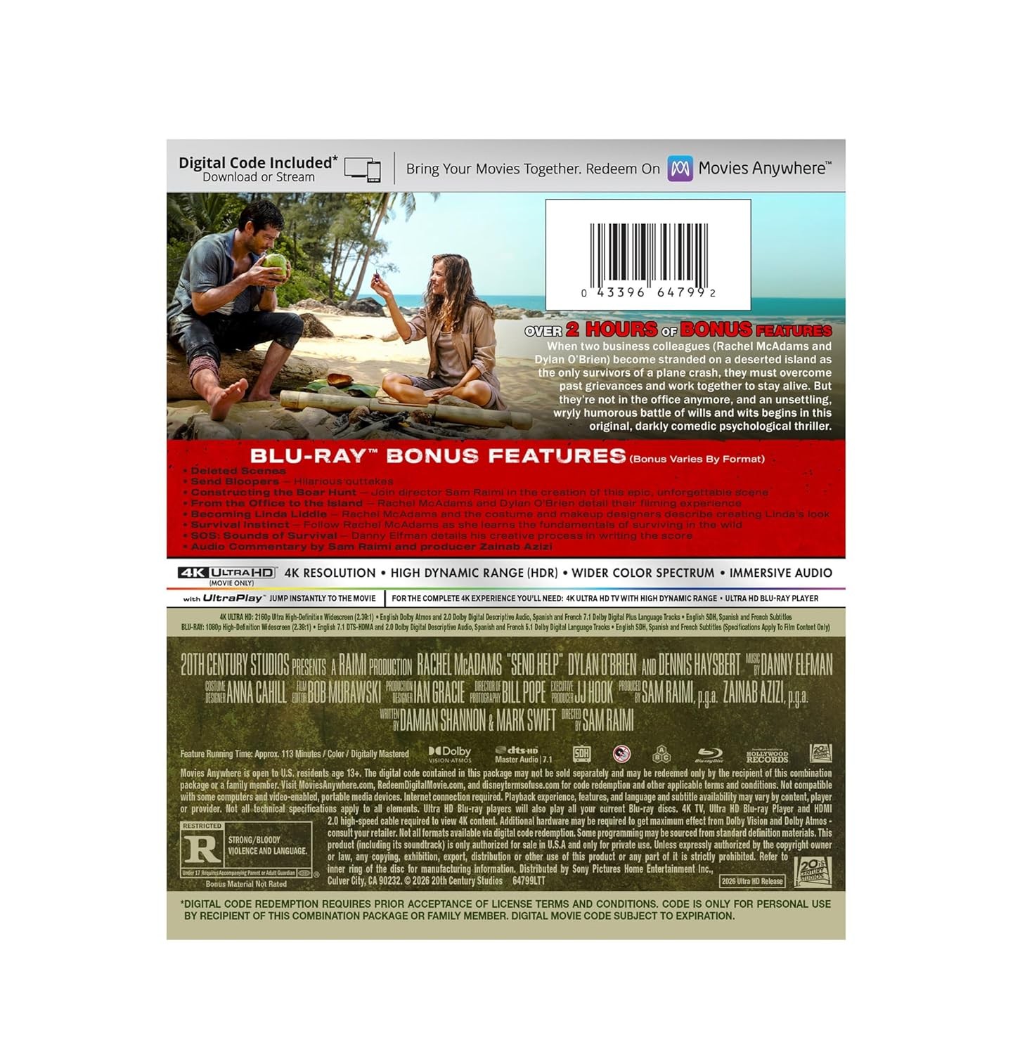 Send Help – 4K UHD/BD Combo + Digital (4K UHD Blu-ray)