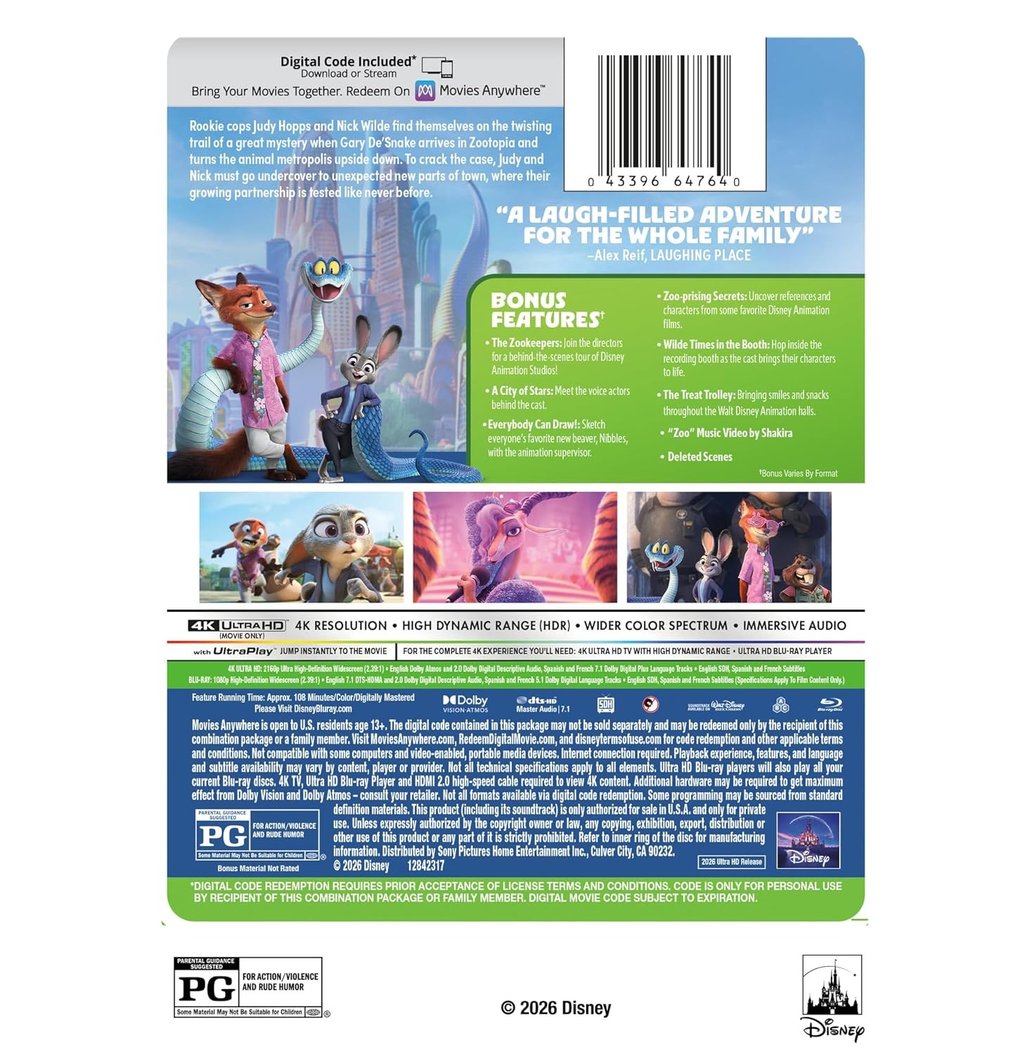 Steelbook Zootopia 2 (4K UHD + Digital) NEW