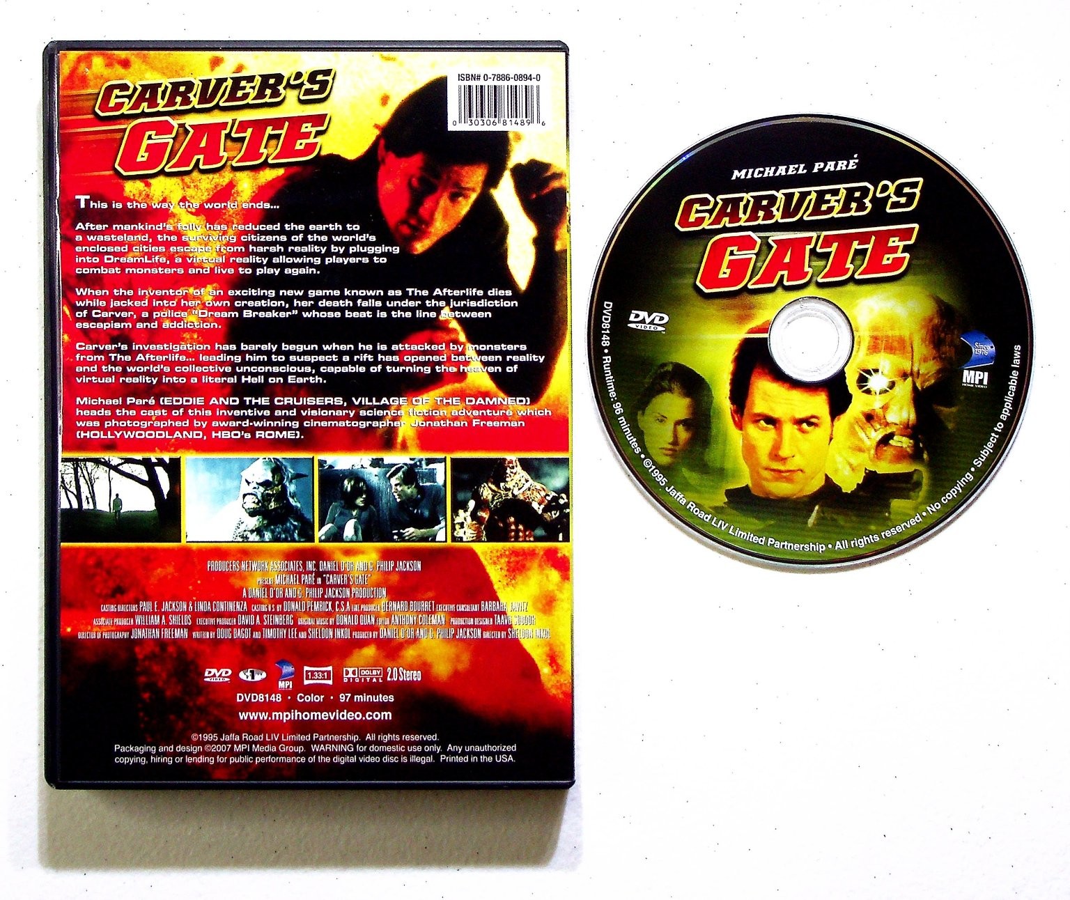 Carver’s Gate DVD 1995 Michael Pare Sci-Fi Action Thriller MPI Home Video