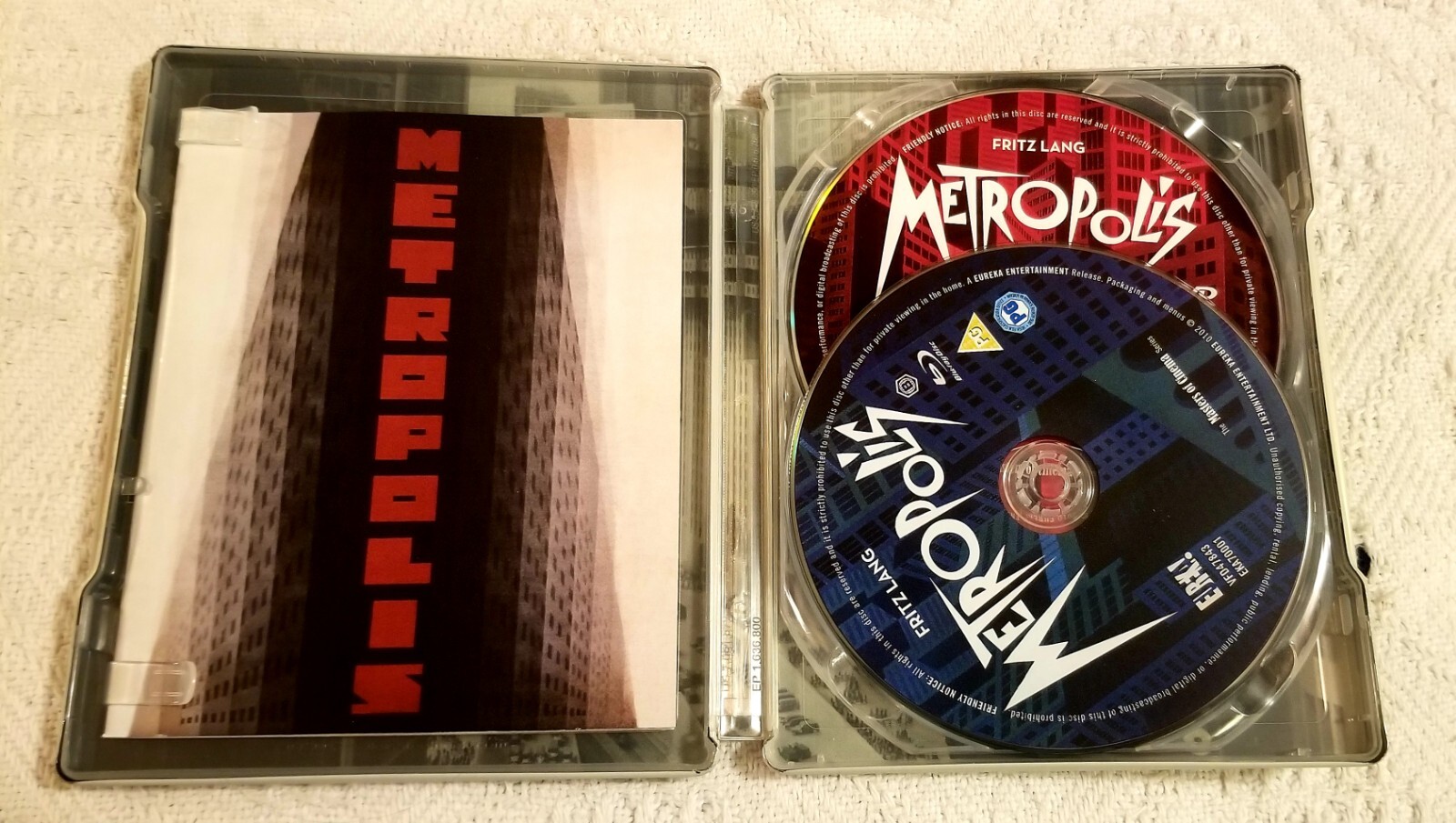 EUREKA METROPOLIS BLU-RAY STEELBOOK! FRITZ LANG 1927 SILENT CLASSIC!