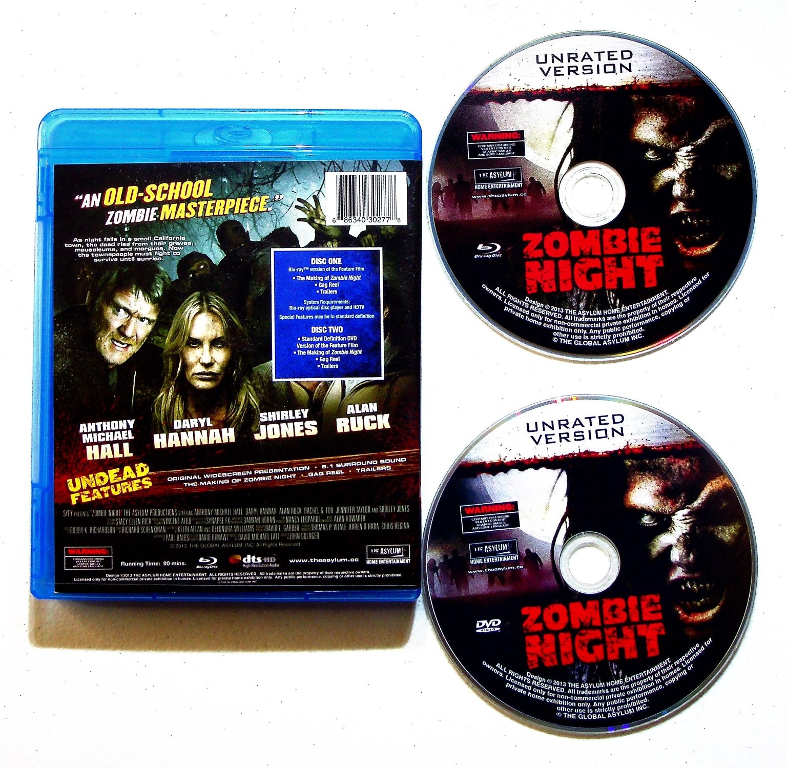 Zombie Night Blu-ray DVD Combo 2013 Unrated Anthony Michael Hall Daryl Hannah