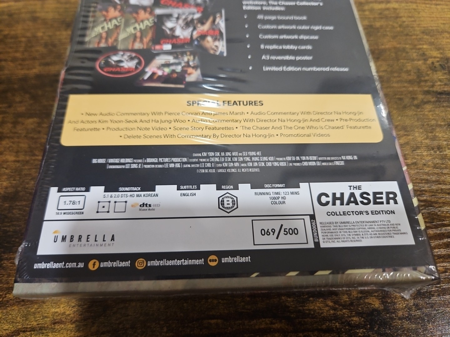 The Chaser Blu Ray Limited w Hardcase +Extras Region-Free NEW 2008 Thriller