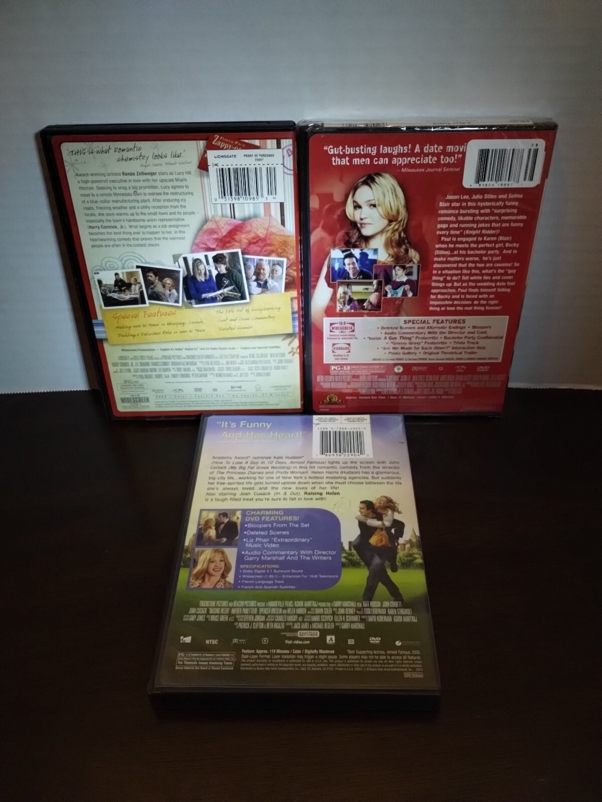 Set Of 3 Rom Com Dvds New In Town A Guy Thing Raising Helen