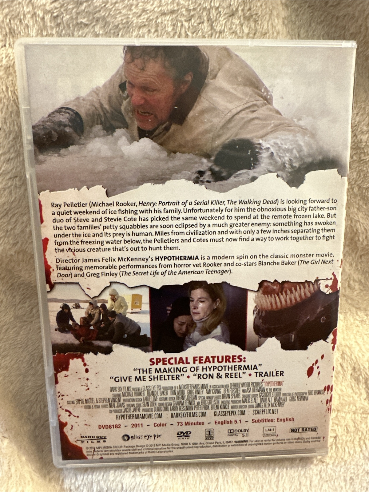 Hypothermia Micheal Rooker Blanche Baker James Felix McKenney Horror DVD 2011