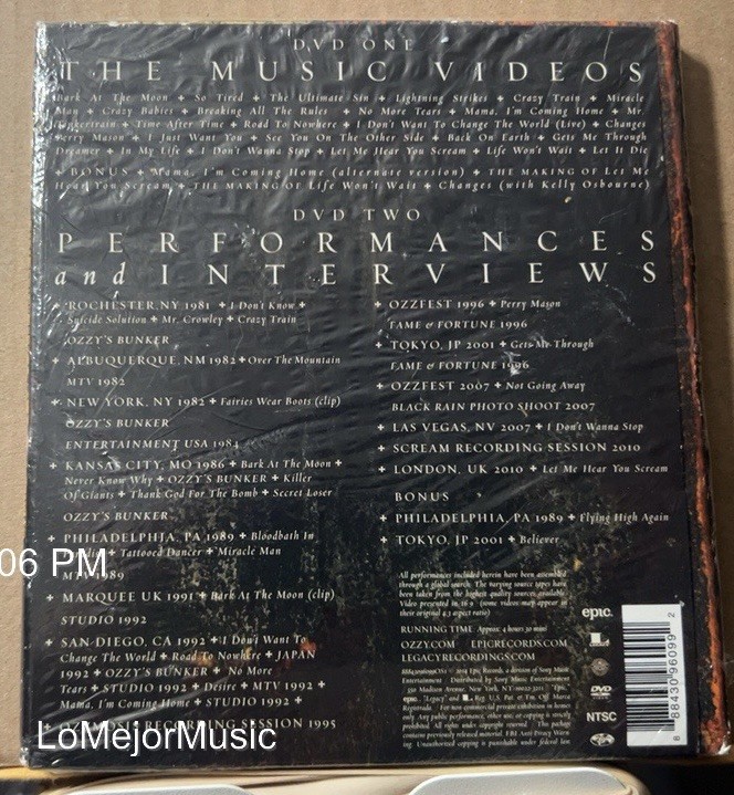 Rare No Longer Made 2DVD set The Definitve Ozzy Osbourne Video Collection +4hrs