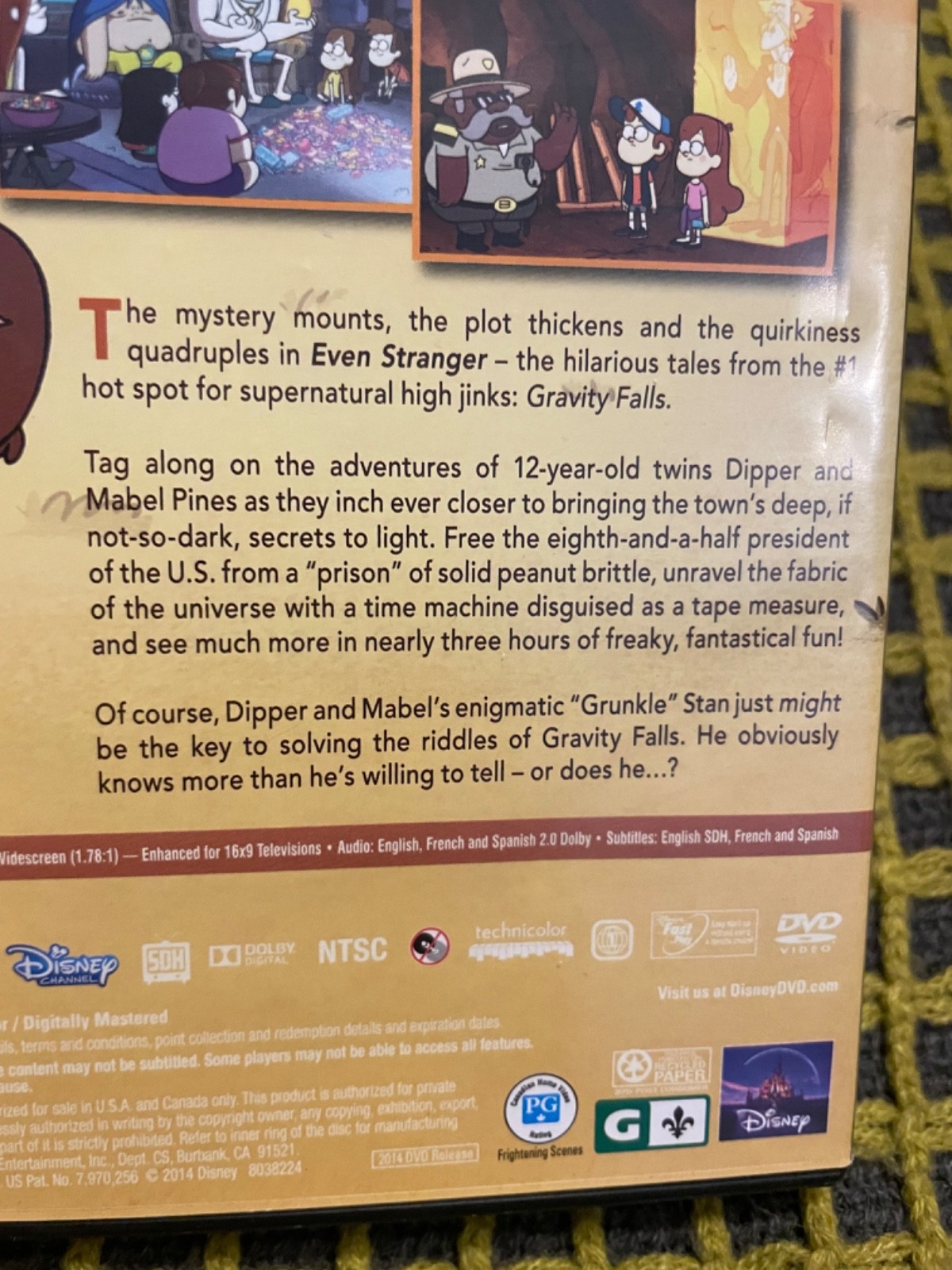 DVD Disney Gravity Falls Even Stranger TVY7 Animation Cartoon Television
