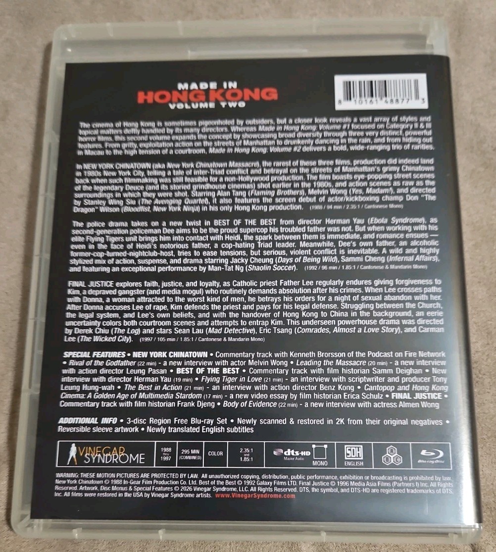 Made In Hong Kong: Volume 2 Blu-ray Vinegar Syndrome Two New York Chinatown