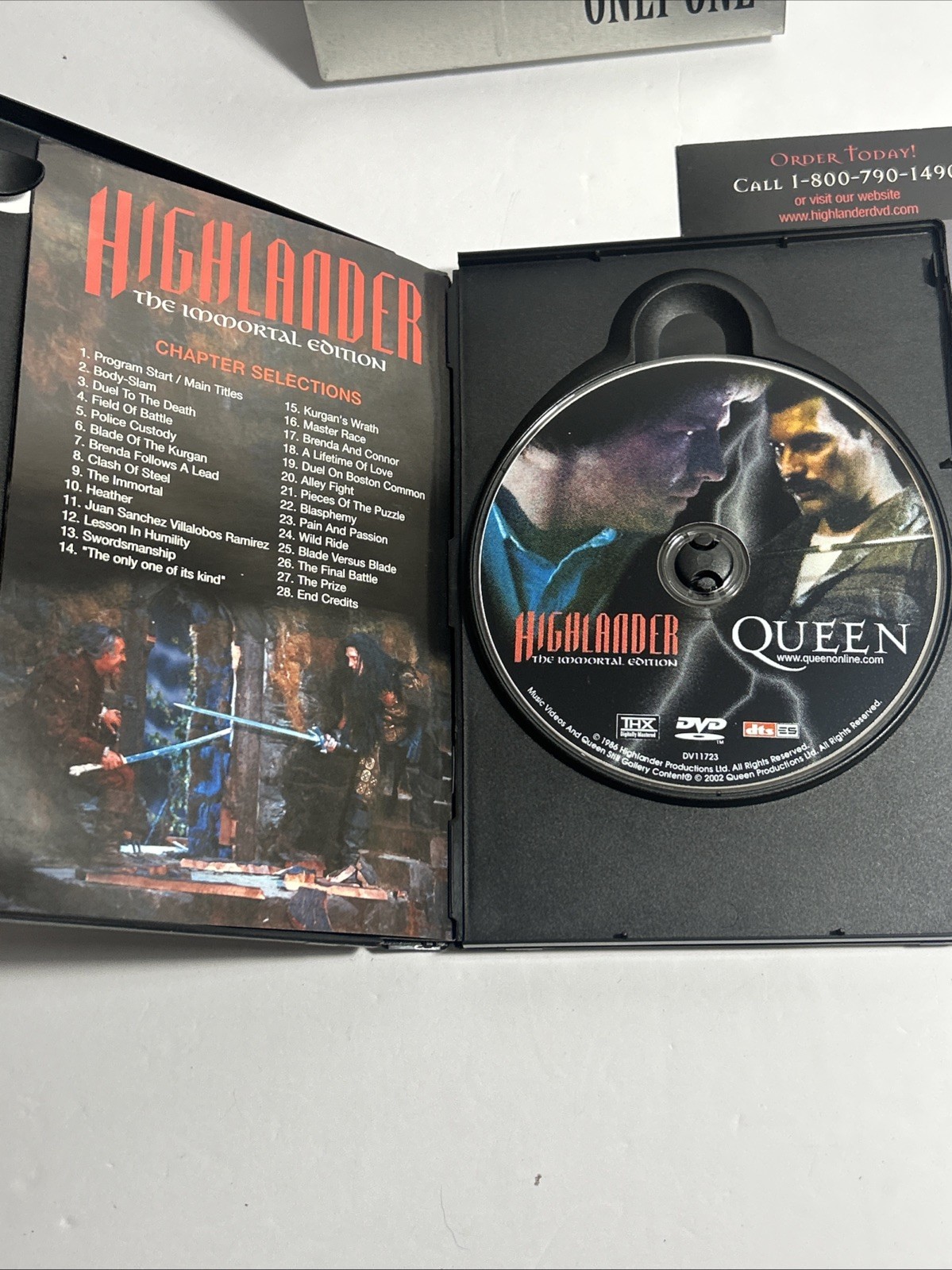 Highlander (The Immortal Edition) (1986; 2002) (DVD, CD) [Starz/Anchor Bay]
