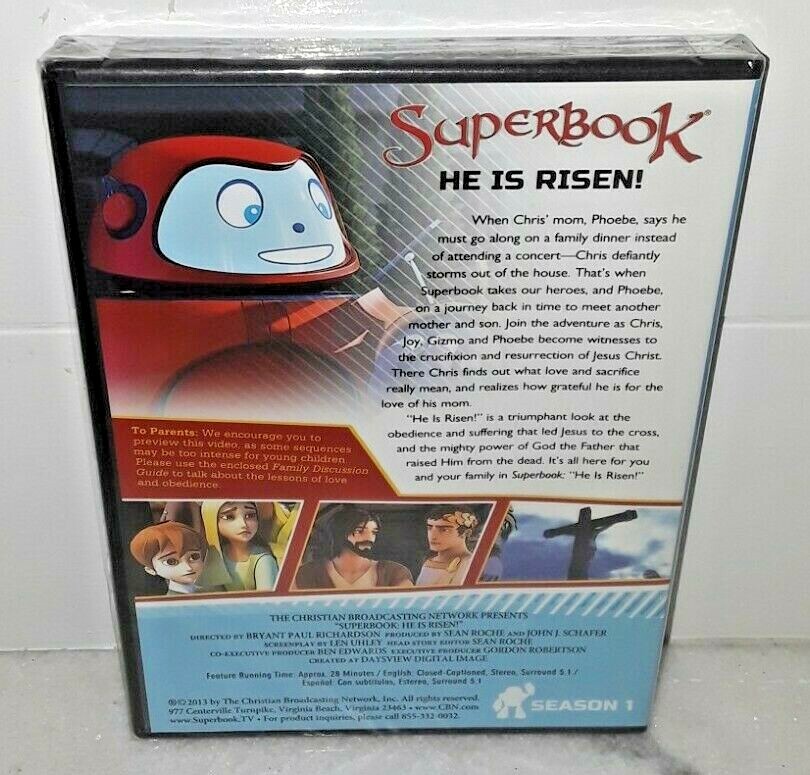 Superbook He Is Risen! Jesus Easter CBN English Spanish Audio 2013 NEW