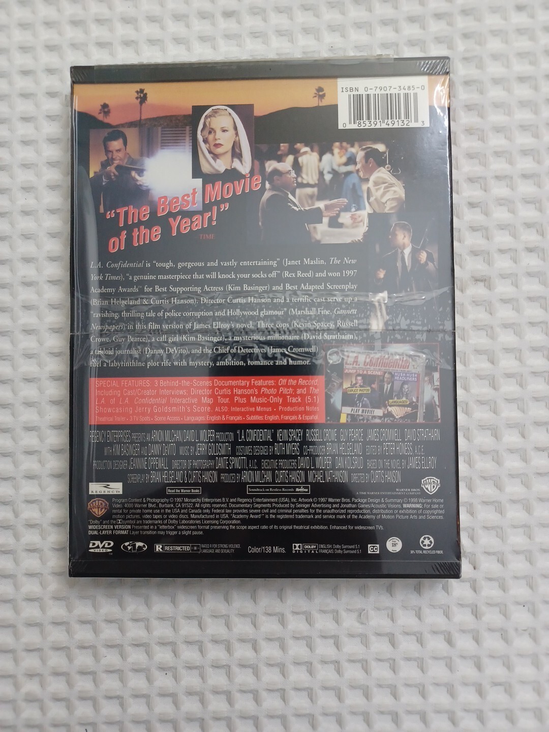 L.A. Confidential (DVD, Kevin Spacey, Russell Crowe, Guy Pearce, 1998)