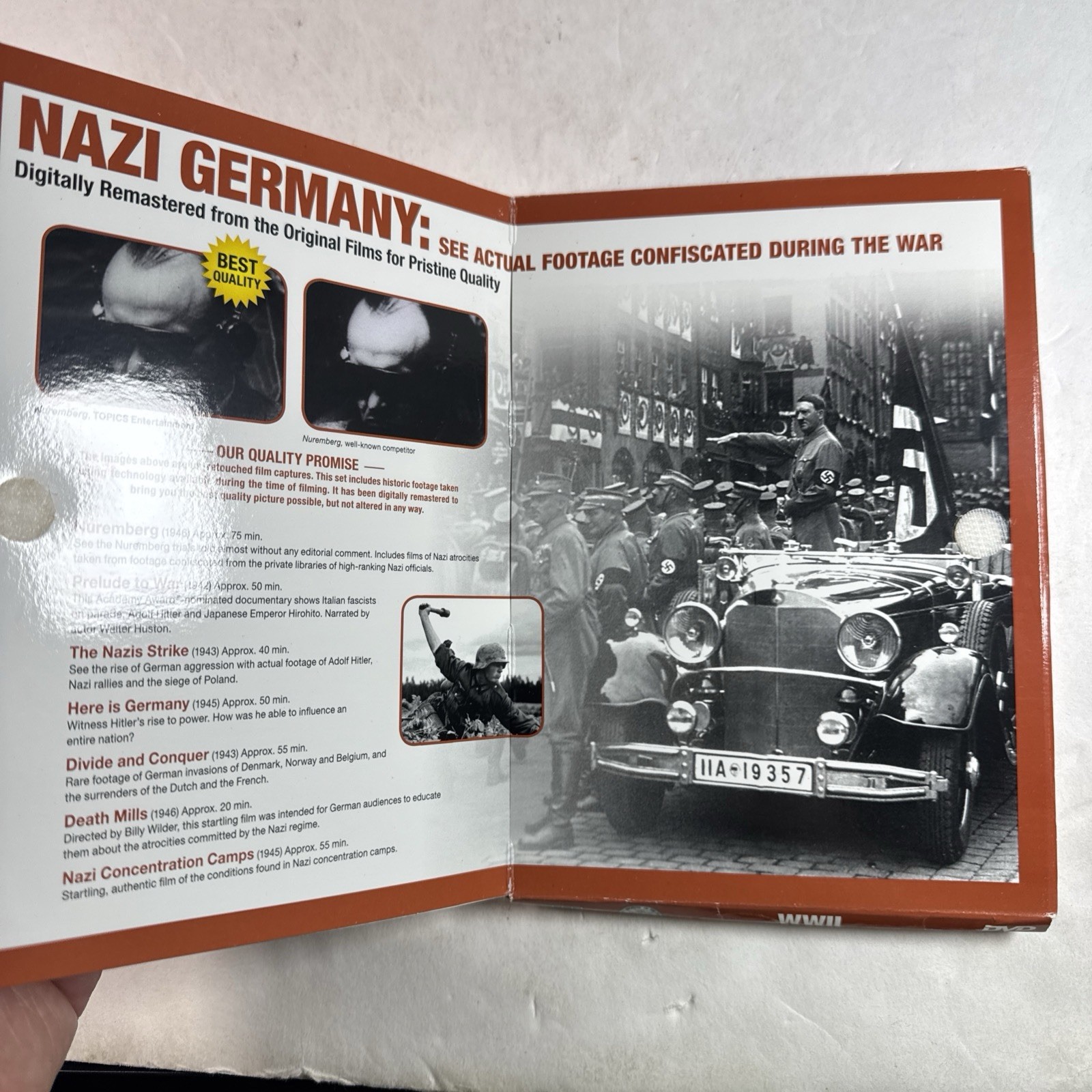 WWII Nazi Germany The Rise & Fall DVD 4 Disc Set National Archives New