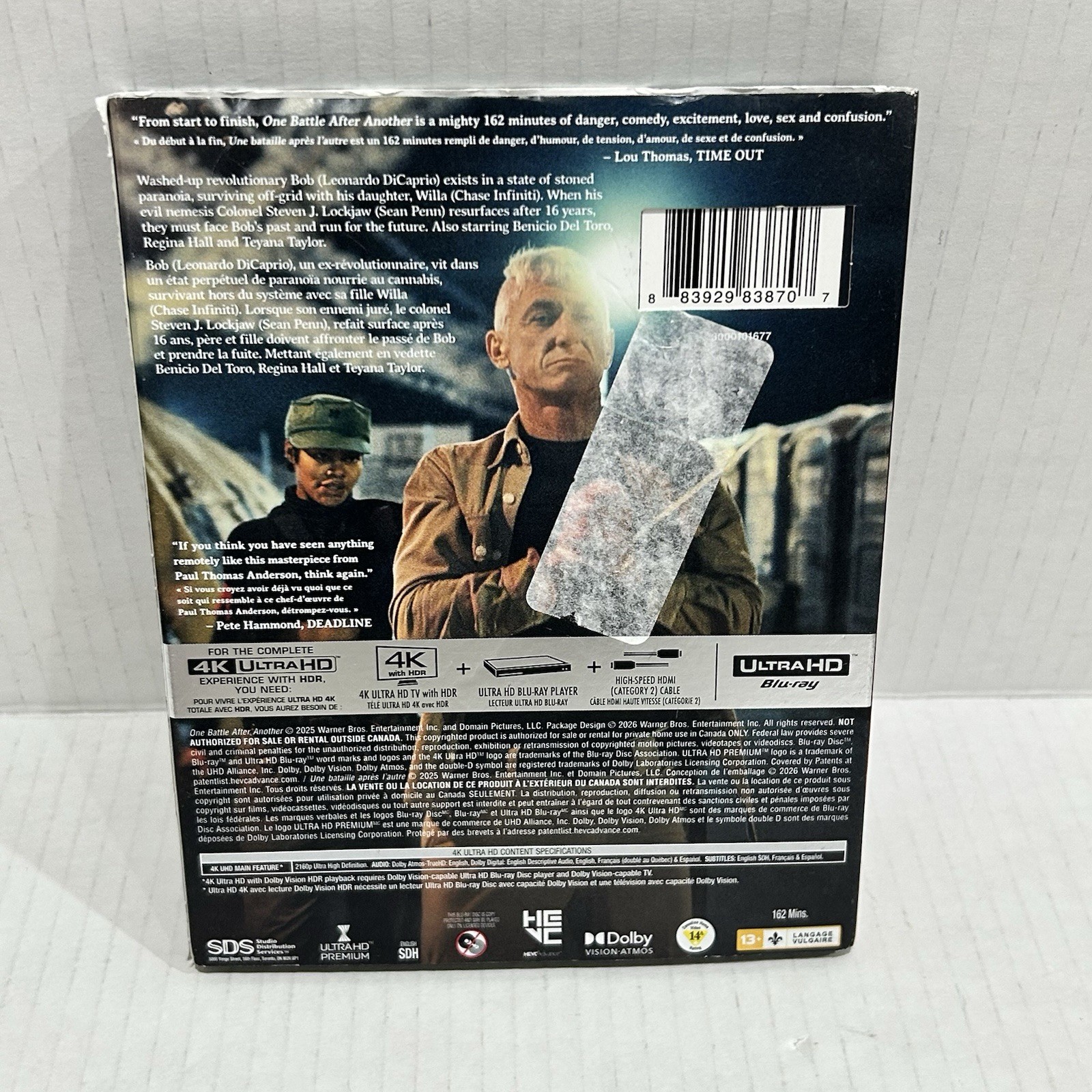 One Battle After Another 4K UHD Blu-ray w/ Slipcover