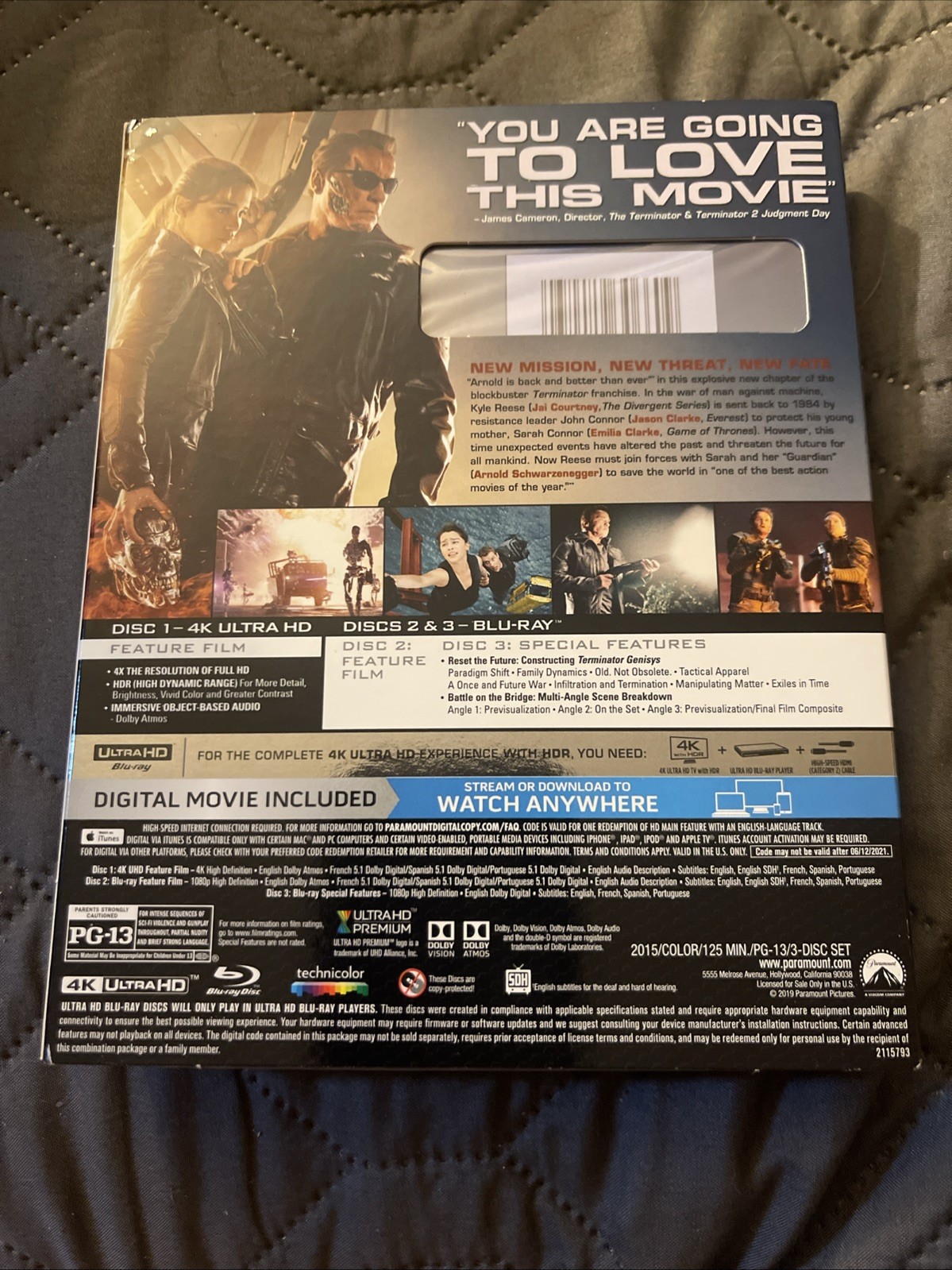 ⭐ Terminator Genisys (4K UHD + Blu-ray) w/OOP RARE SLIPCOVER SEALED NEW