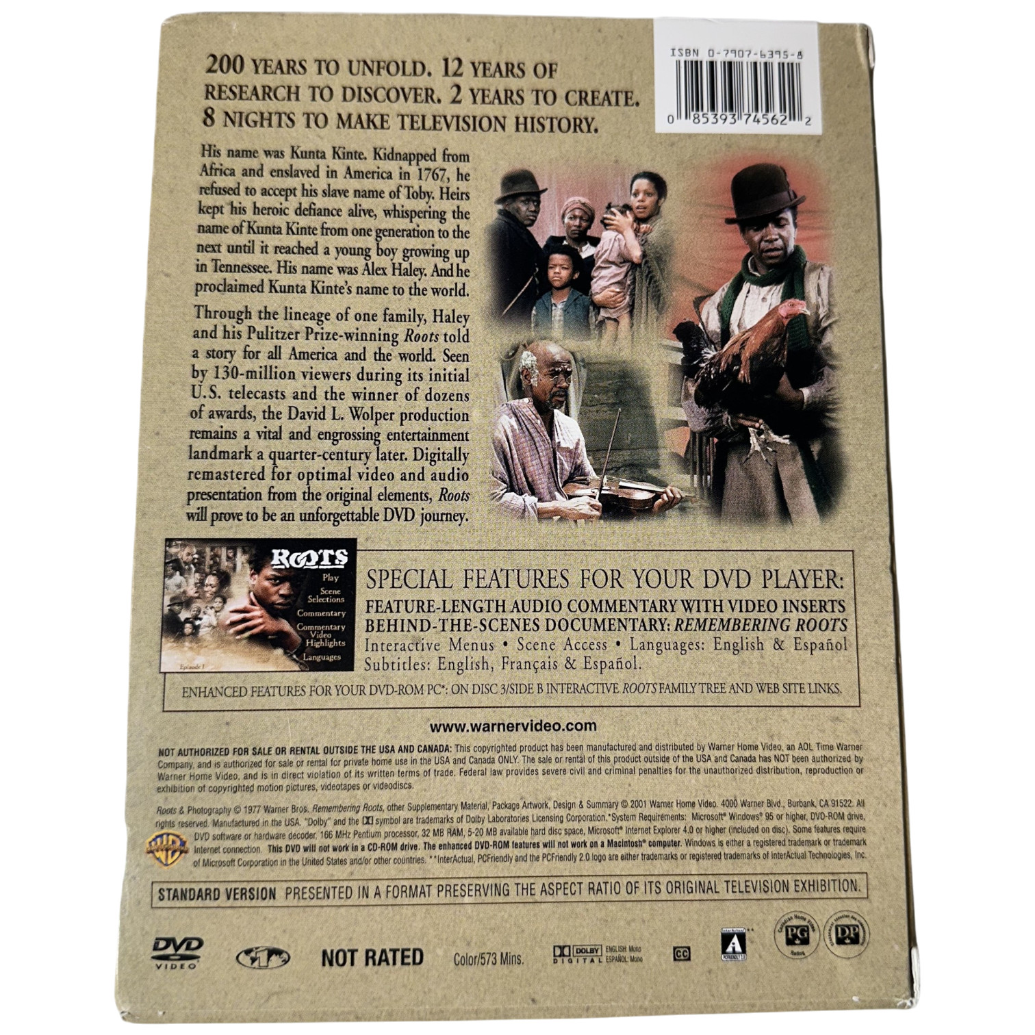 Roots 25th Anniversary Edition Cardboard DVD TV Mini Series Historical Drama