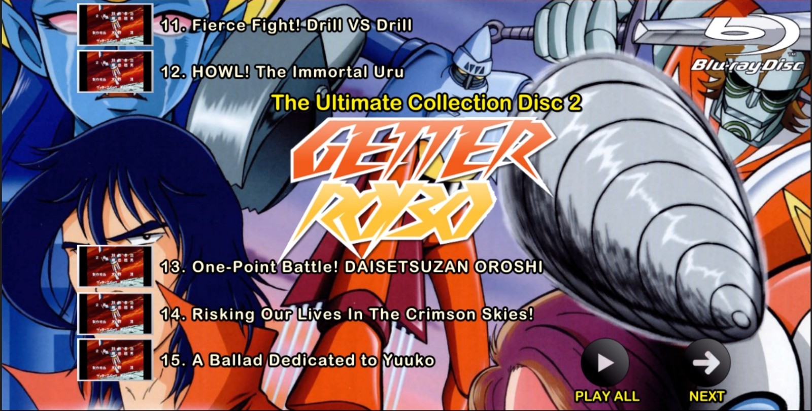 HD Getter Robo On Blu Ray! Complete 51 EPISODES Japanese, English Subs FULL HD