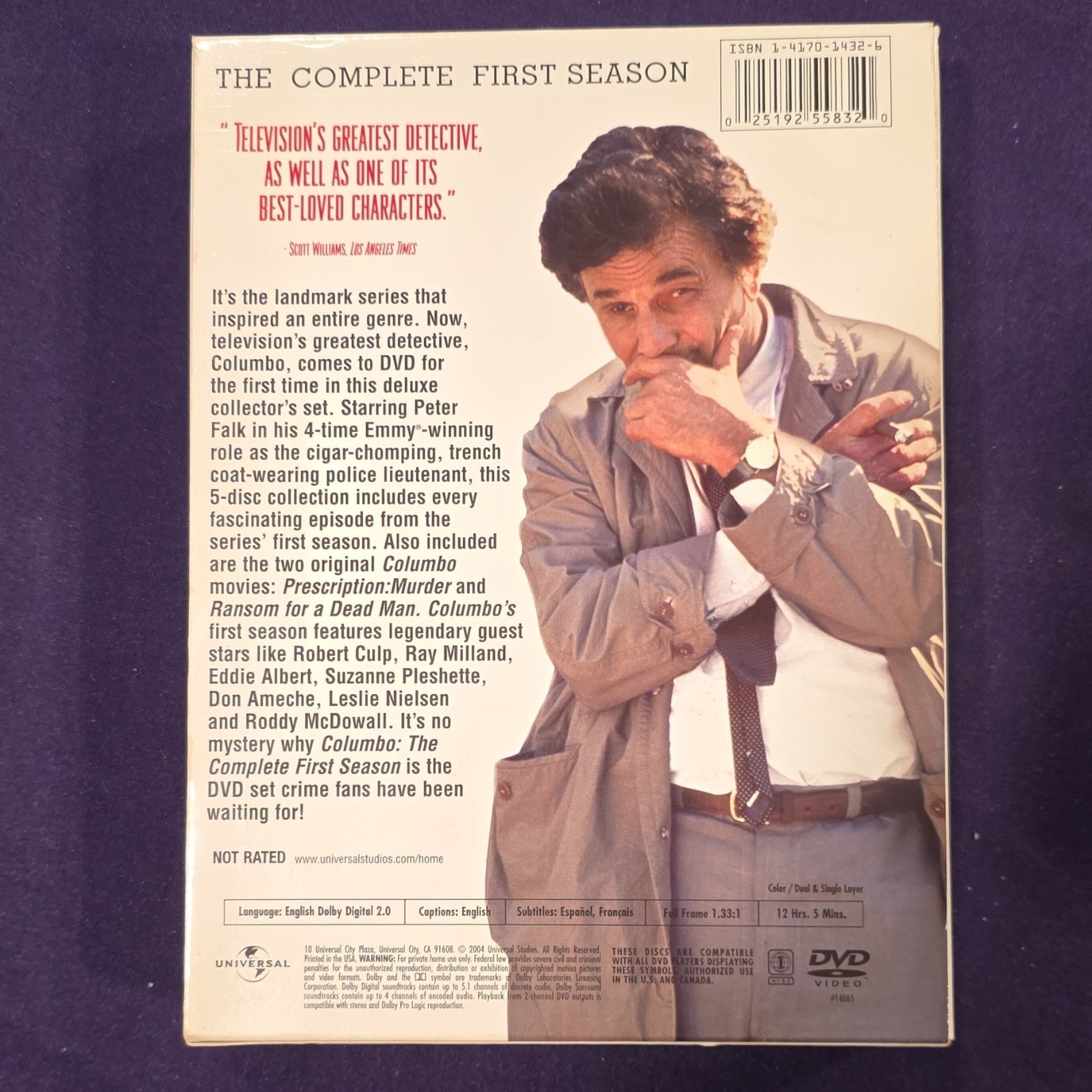 Universal Studios Columbo DVD Box Set Bonus Episode Behind The Scenes Peter Falk