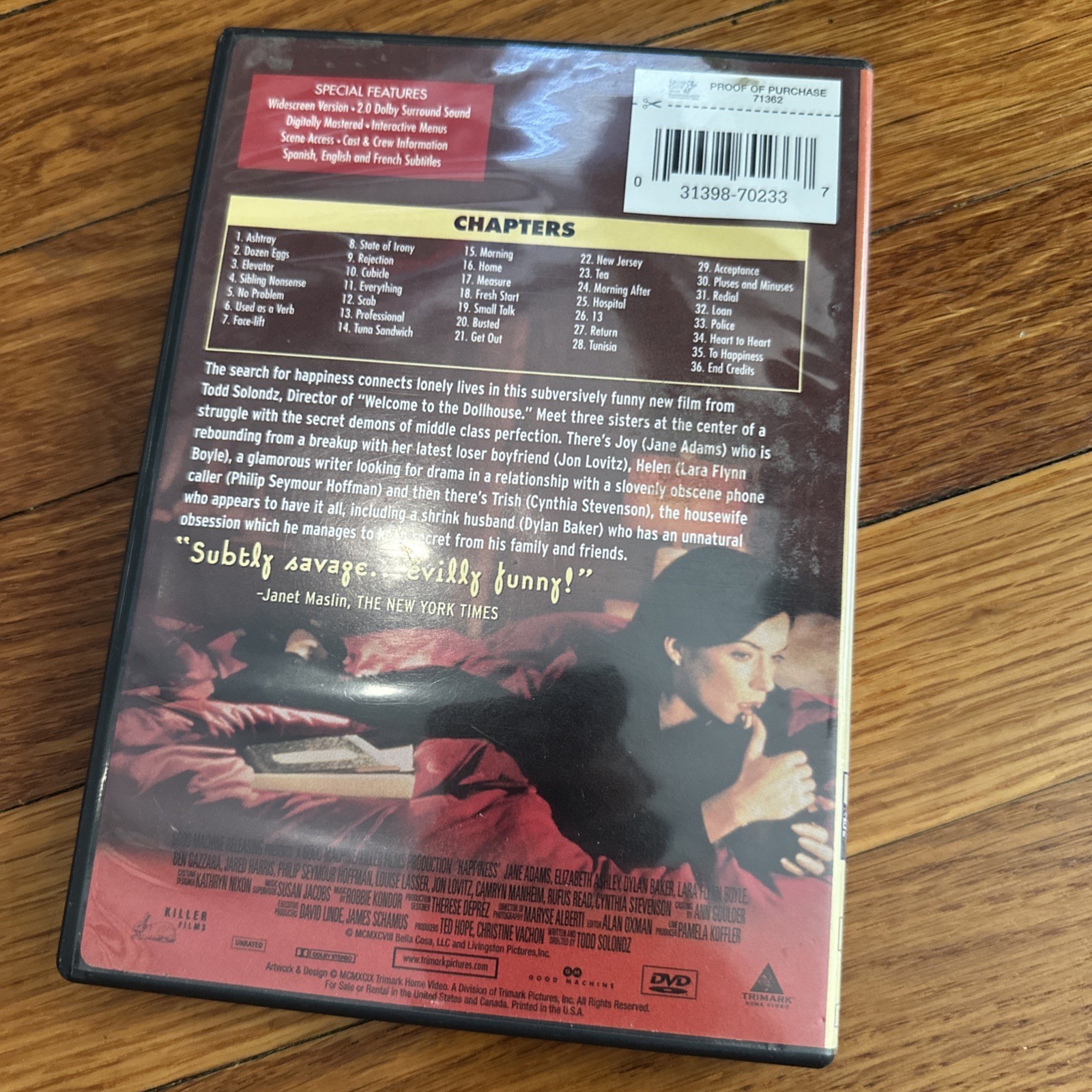 Happiness (1998) (DVD, 1998)
