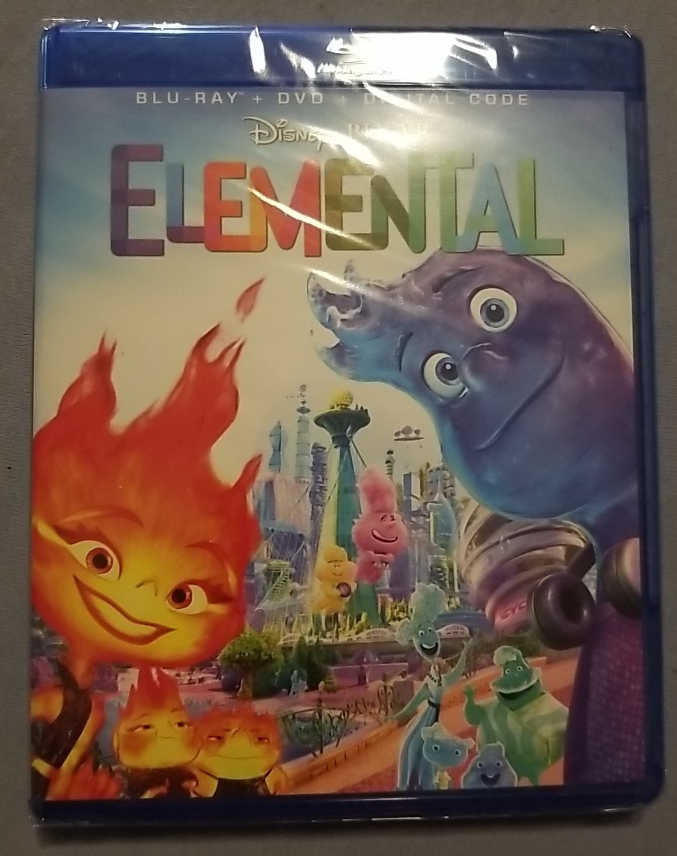 NEW Elemental (Blu-ray, DVD, w/Slipcover, Digital, 2023) SEALED Disney Pixar