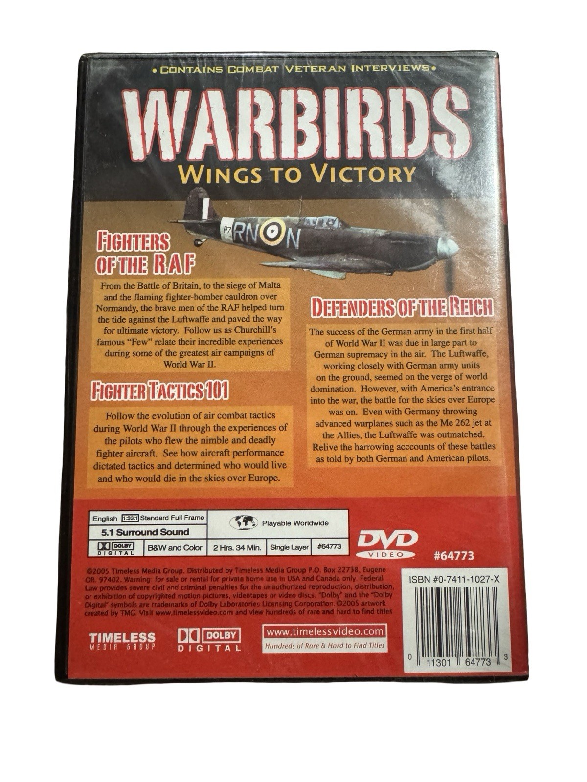 Warbirds Wings to Victory DVD Timeless Media WWII RAF Luftwaffe Documentary