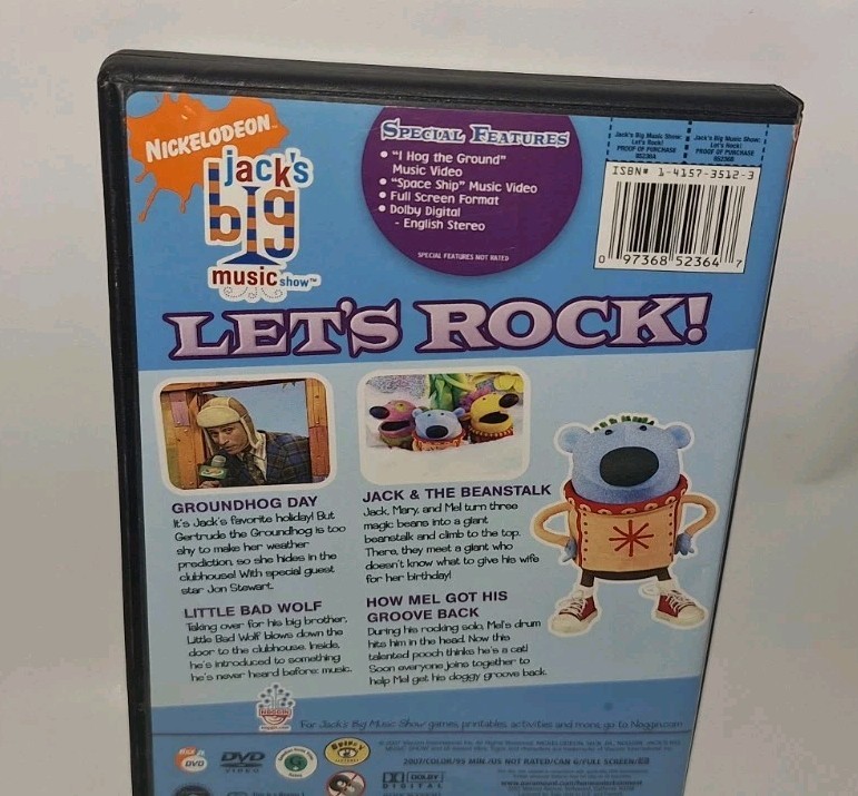 Jack’s Big Music Show Let’s Rock DVD 2007 Viacom International SCRATCHED & PLAYS