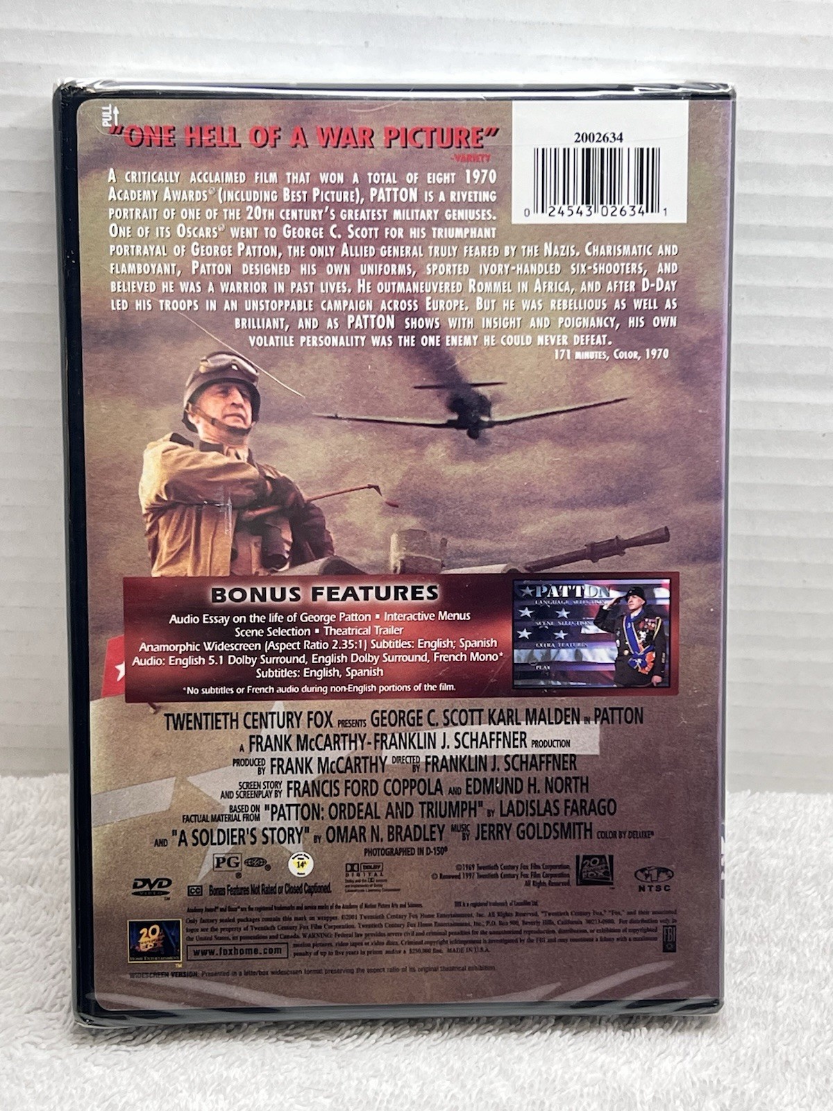 Patton DVD 1970/1997/2001 Fox War Classics George C. Scott/Karl Malden New