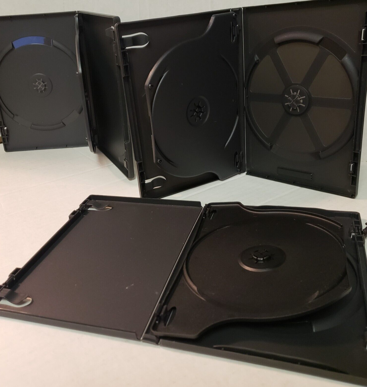 Lot 12 Empty Blank Standard Sz Black DVD Replacement Case (Each Holds Two Discs)