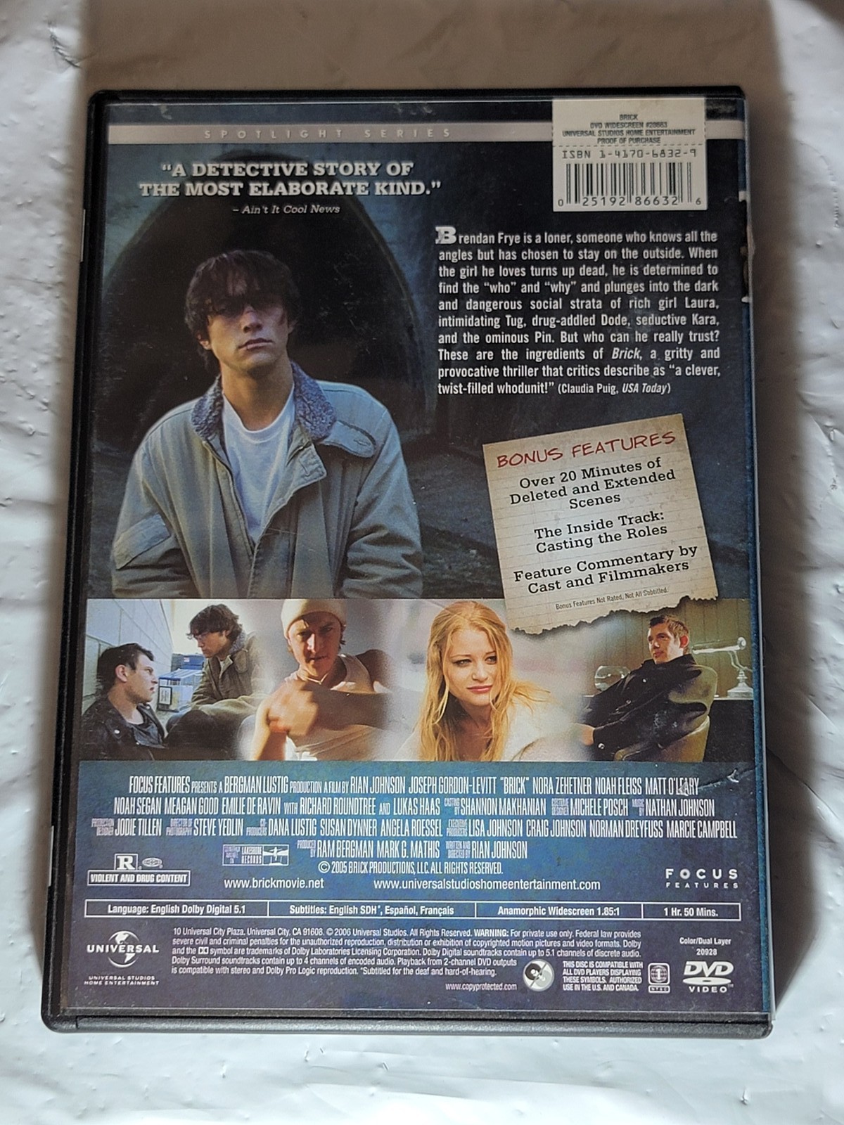 Brick DVD Focus Features Rian Johnson Detective Movie Bonus Features