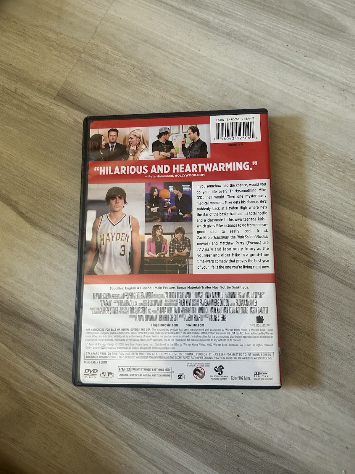 New Line Cinema 17 Again DVD Widescreen/Full Screen PG-13 Comedy 2009 102m