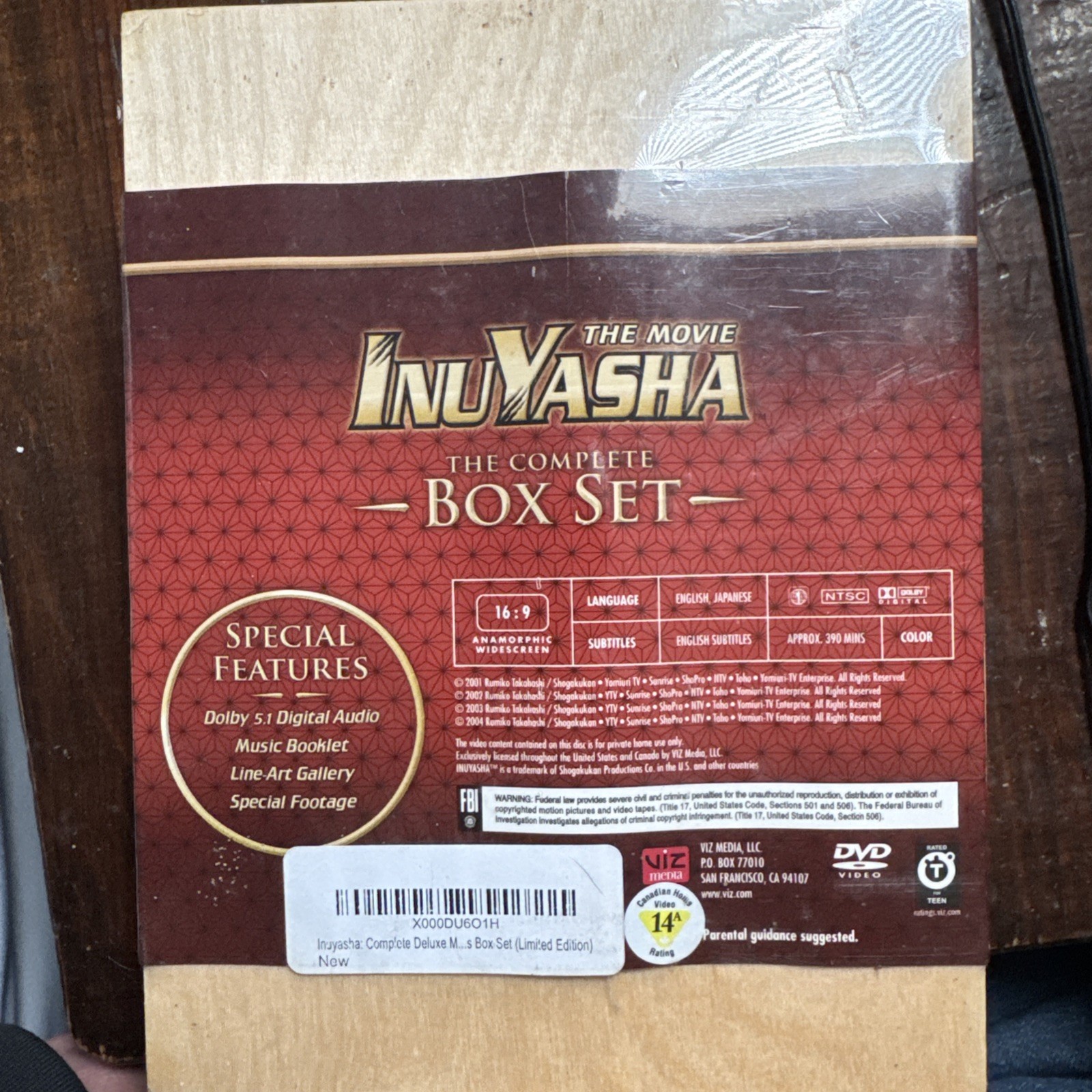 New/sealed inuyasha deluxe edition movie collection