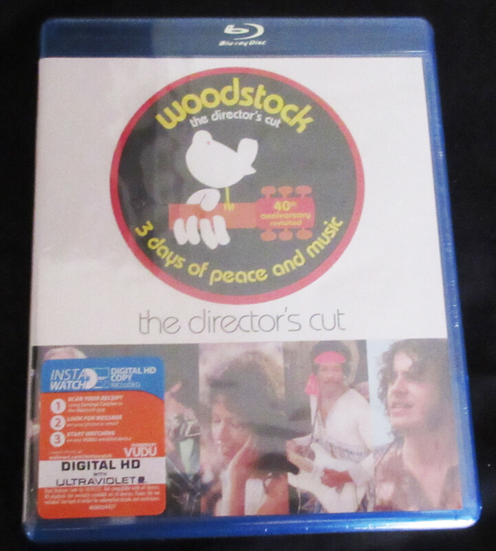 Woodstock 3 Days Of Peace Directors Cut 3 Disc Blu Ray Set! 60s Music Festival