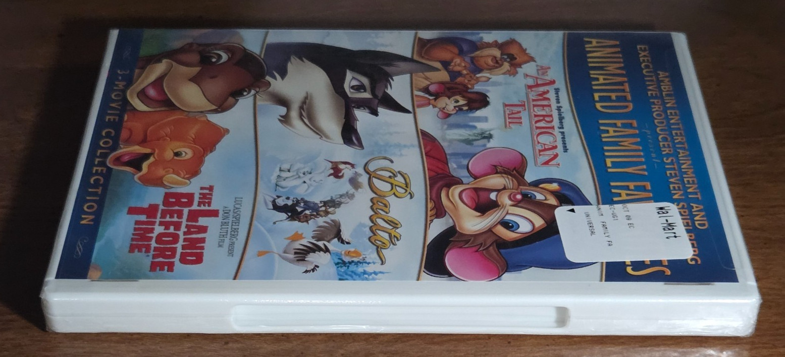 Amblin Entertainment Animated Family Favorites 3-Movie Collection DVD, 2007 New