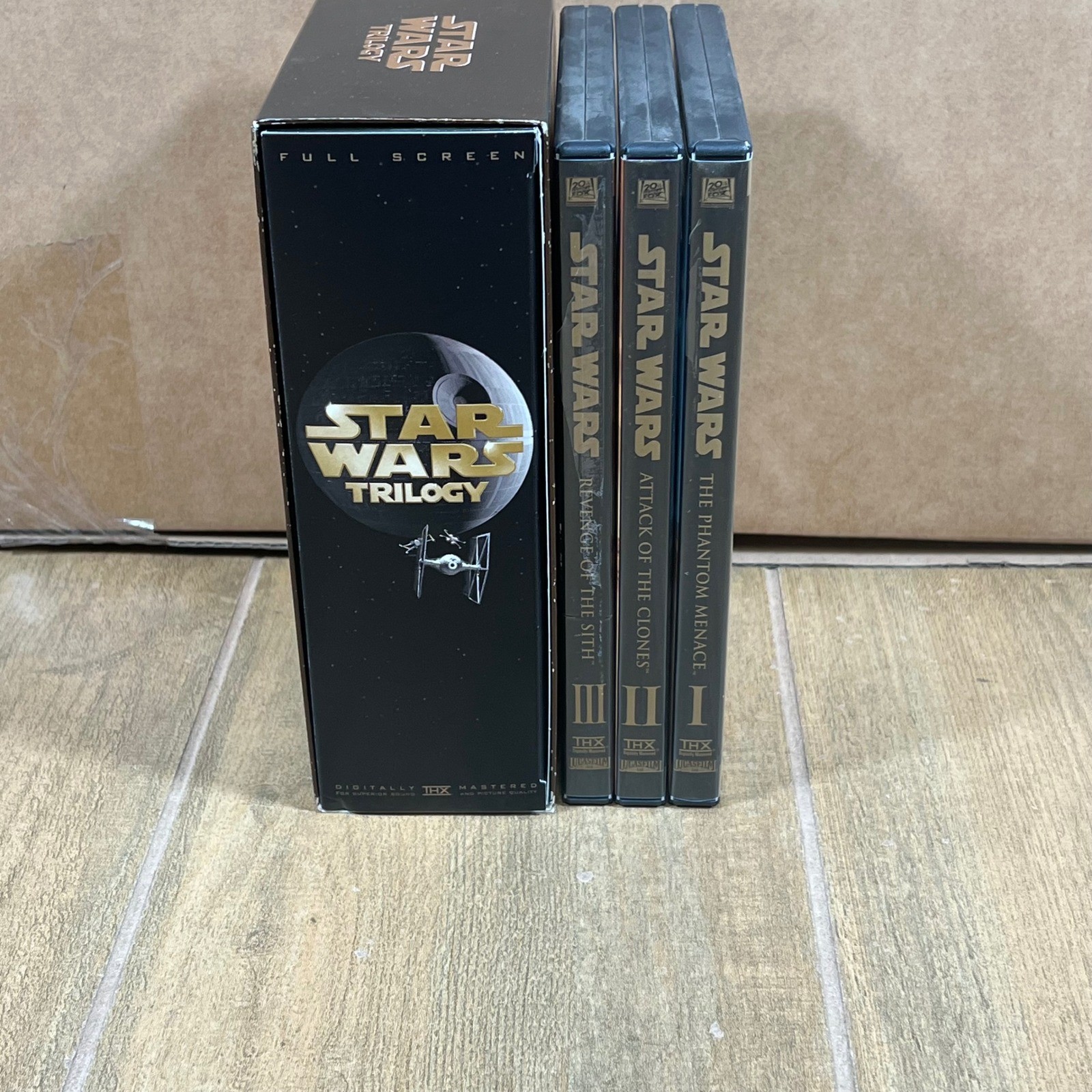Star Wars DVD Collection Prequel and Original Trilogy Rare Gold Box Set with 1-3