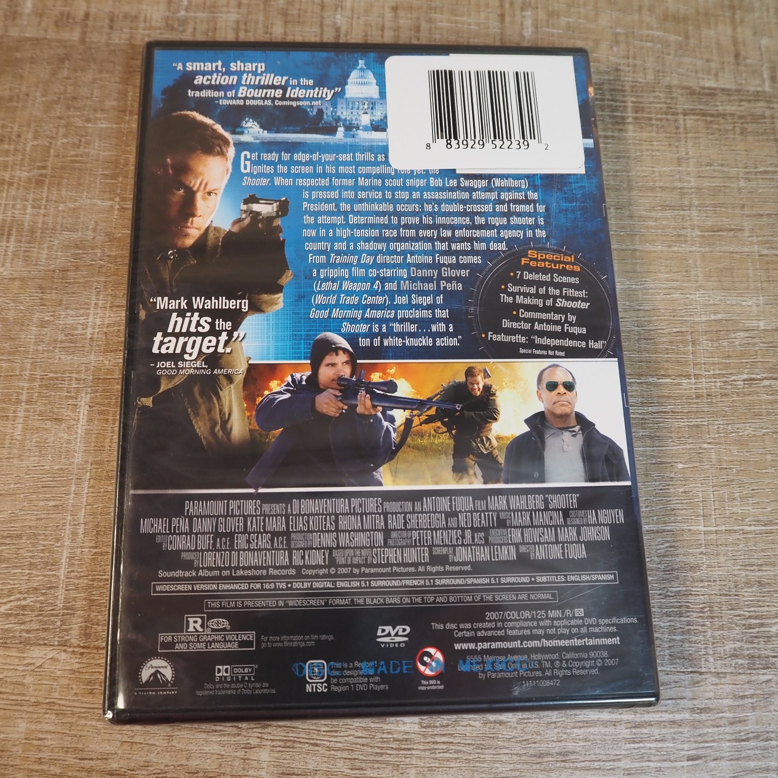NEW Shooter DVD 2007 PROMO Mark Wahlberg Antoine Fuqua Action Thriller