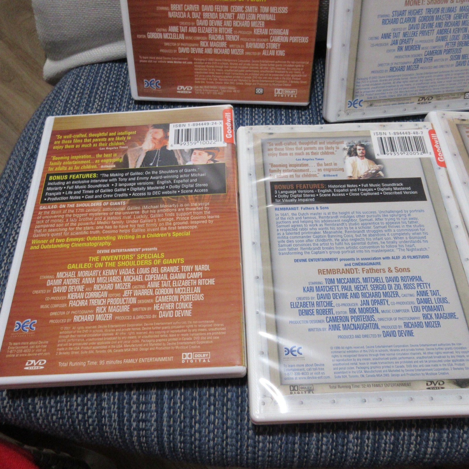HBO Special Composers Inventors Lot Monet Leonardo DVD Very Good